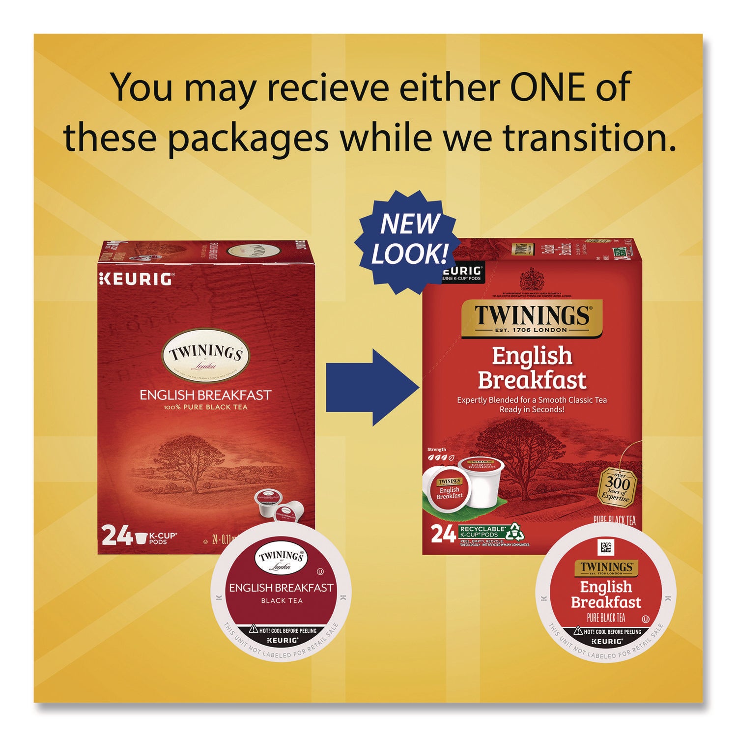 Tea K-Cups, English Breakfast. 0.11, 24/Box