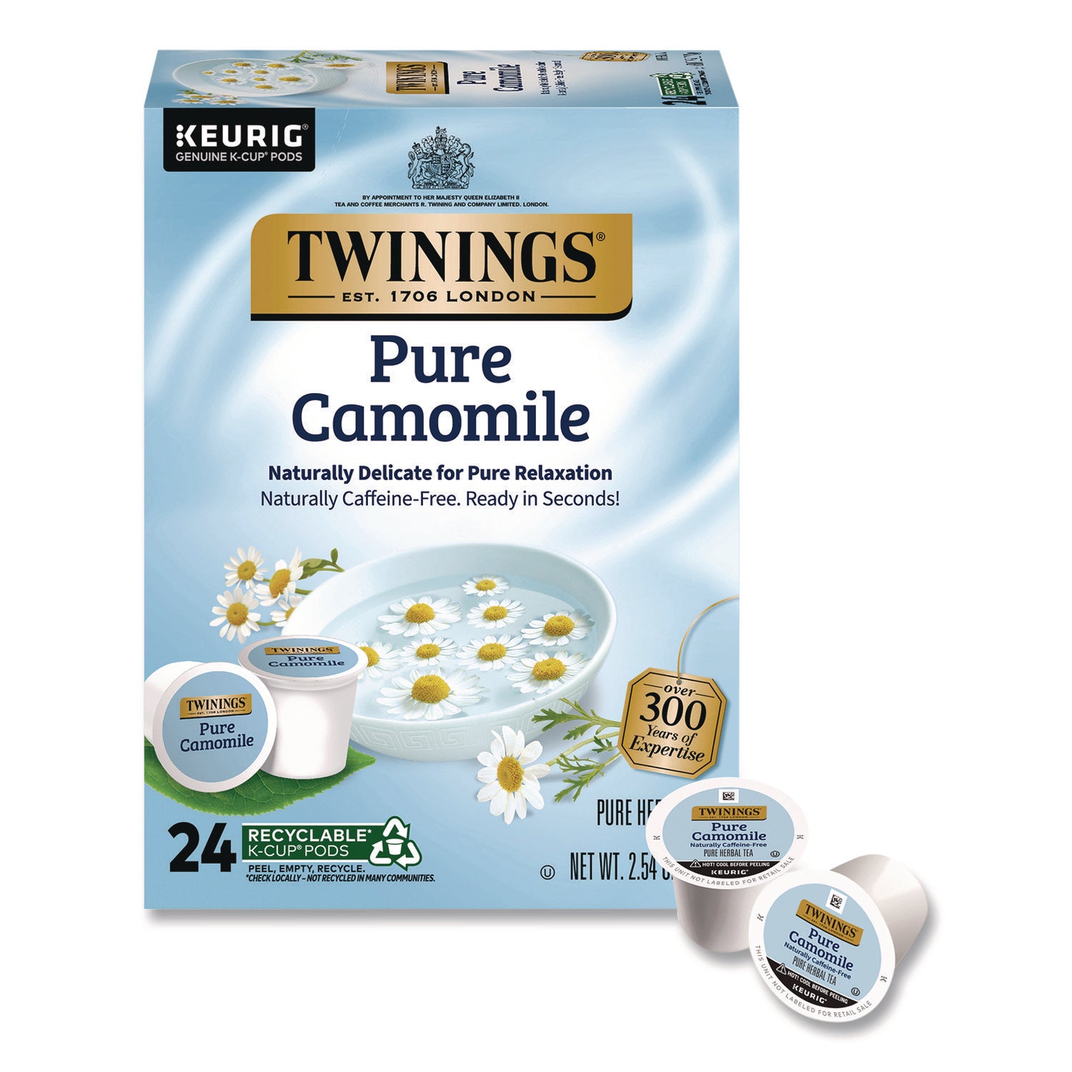 Tea K-Cups, Pure Camomile, 0.11 oz, 24/Box