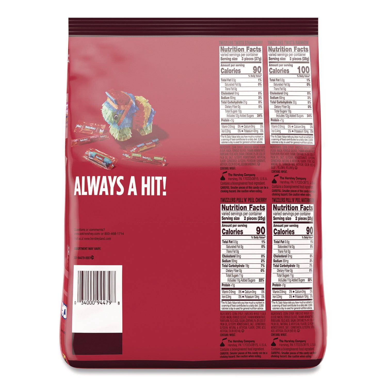 Chewy Candy Pack, Assorted Flavors, 46.34 oz Bag