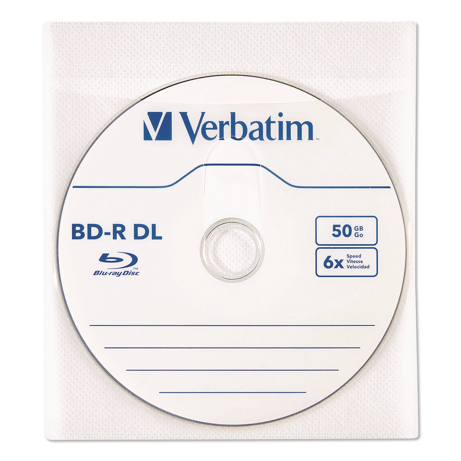 CD/DVD Sleeves, White, 50/Pack