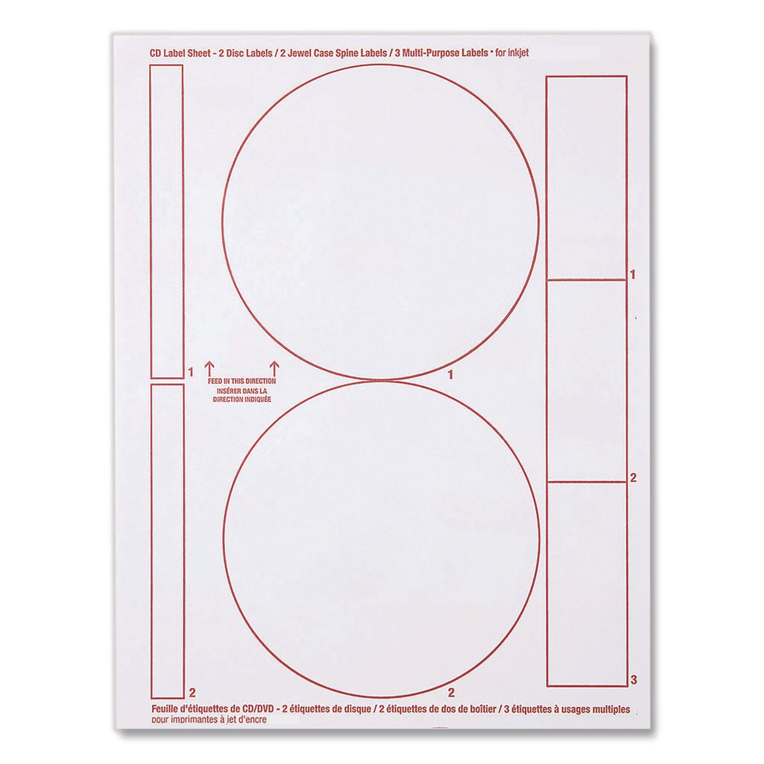 Inkjet Media Labels, Matte White, 50 Sheets/Pack