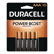 Duracell Coppertop Alkaline AAA Batteries - For Multipurpose - AAA - 1.5 V DC - 10 / Pack