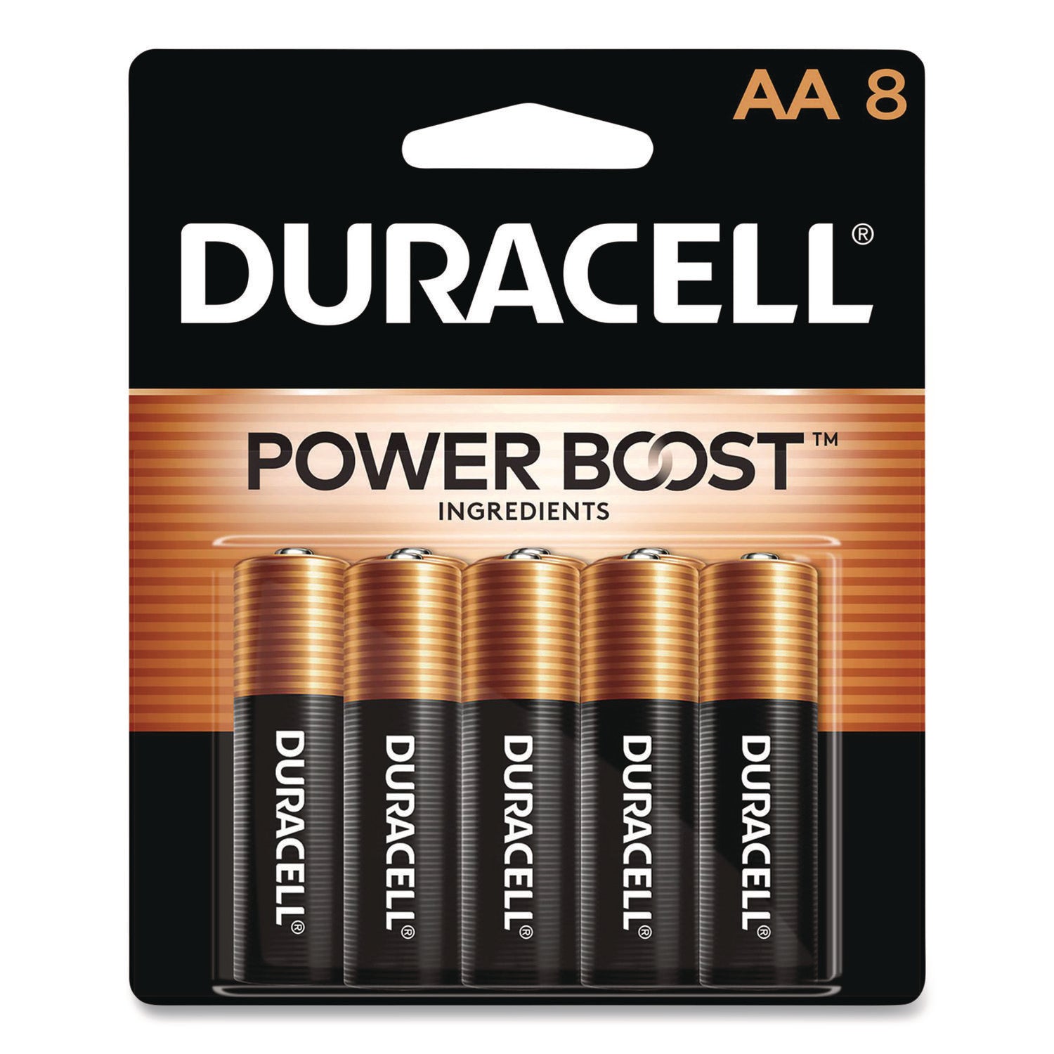 Duracell Coppertop Alkaline AA Batteries - For Multipurpose - AA - 1.5 V DC - 8 / Pack