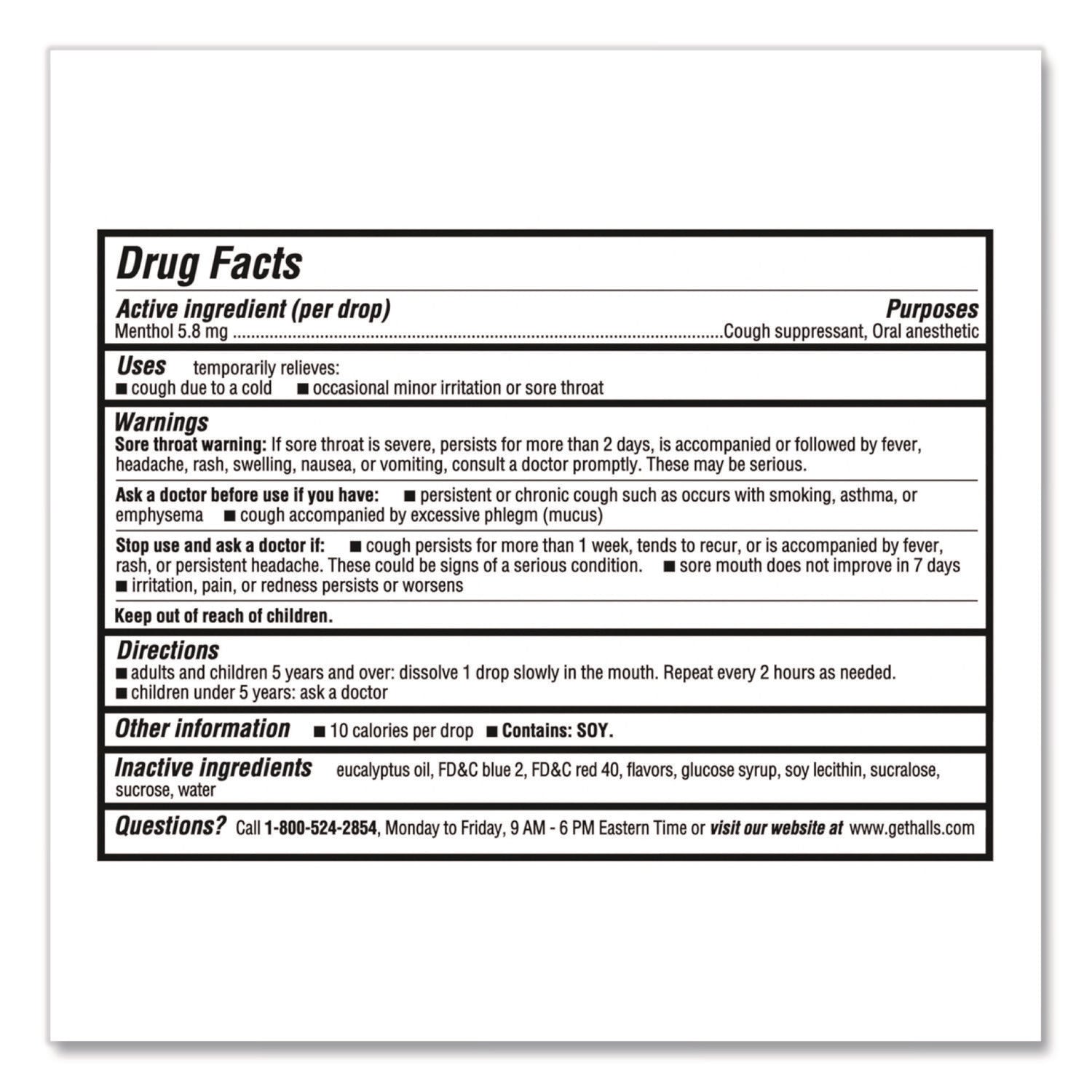 Relief Menthol Cough Suppressant - Oral Anesthetic, Cherry, 30/Pack