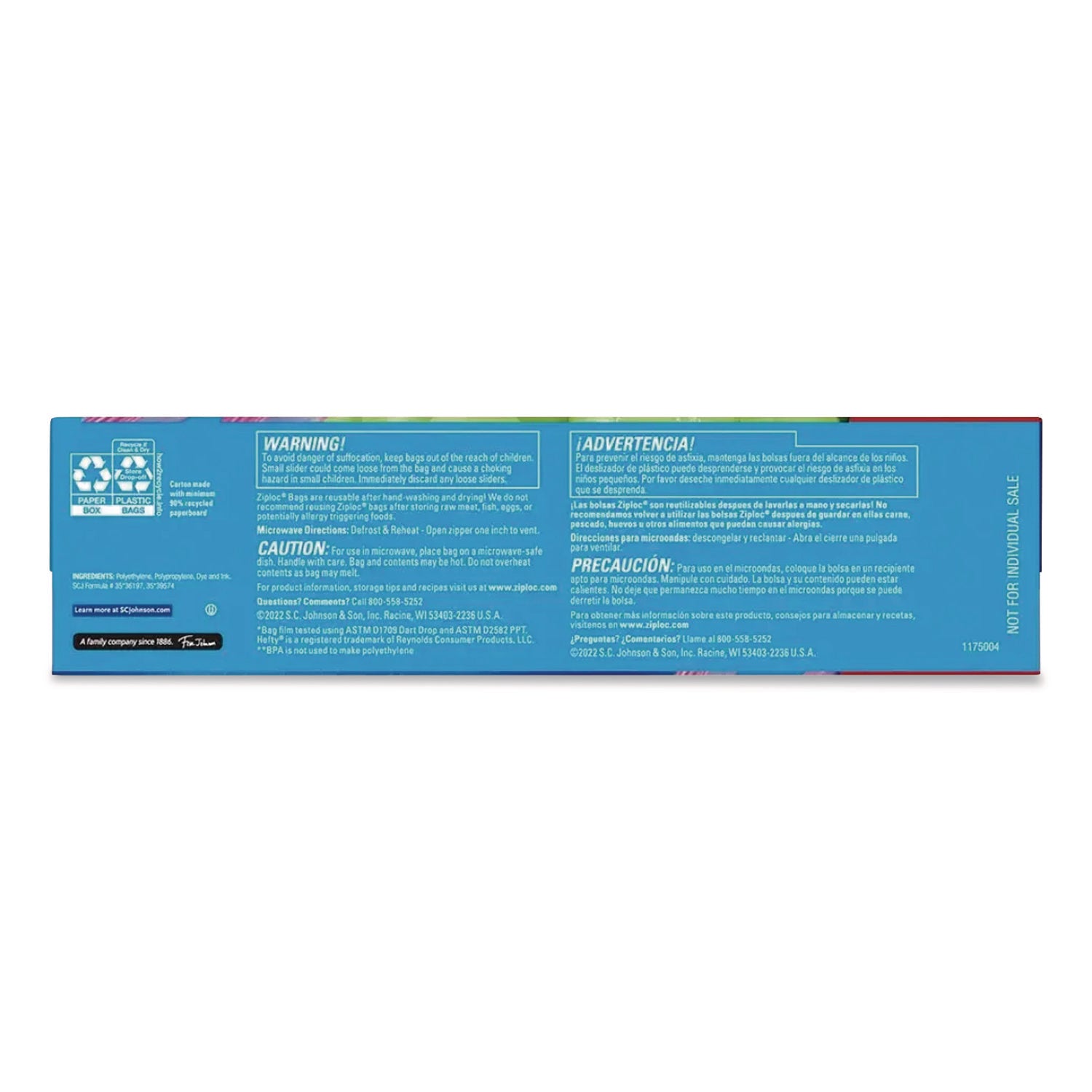 Slider Storage Bags, Gallon, 9.5" x 2.63" x 10.56", Clear, 68 Bags