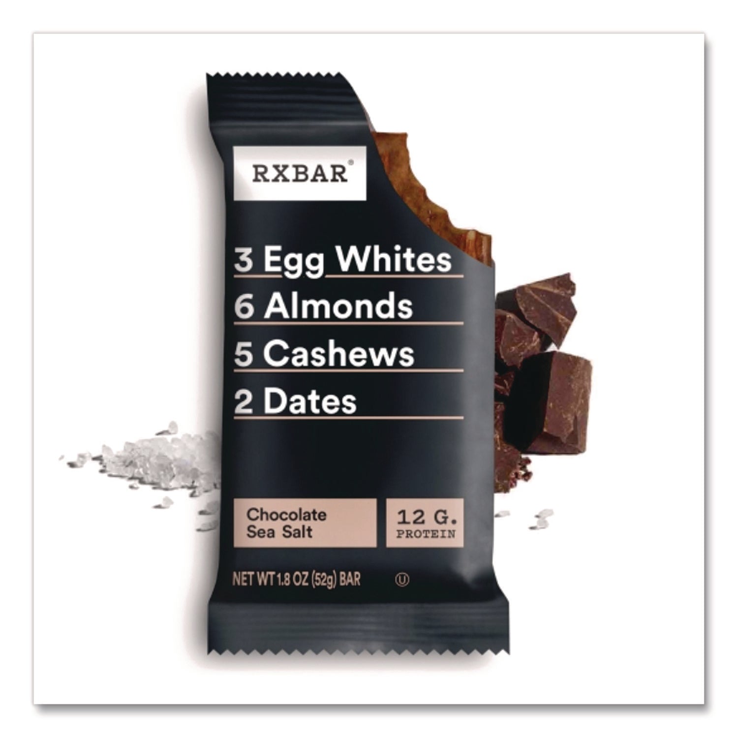 Adult Bars, Chocolate Sea Salt, 1.83 oz Bar, 12/Box