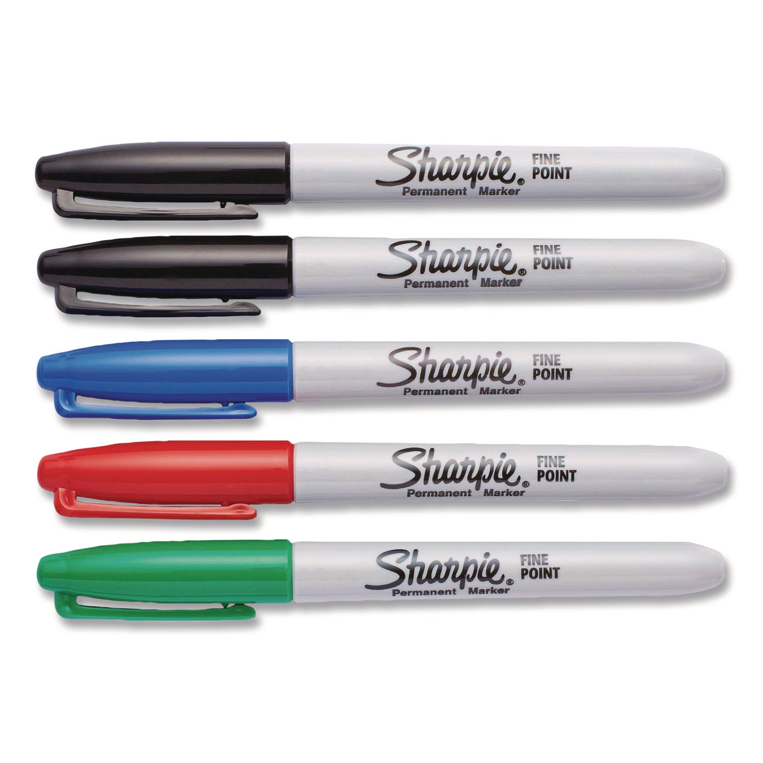 Sharpie Fine Point Permanent Markers, Assorted Ink, 5 Pack
