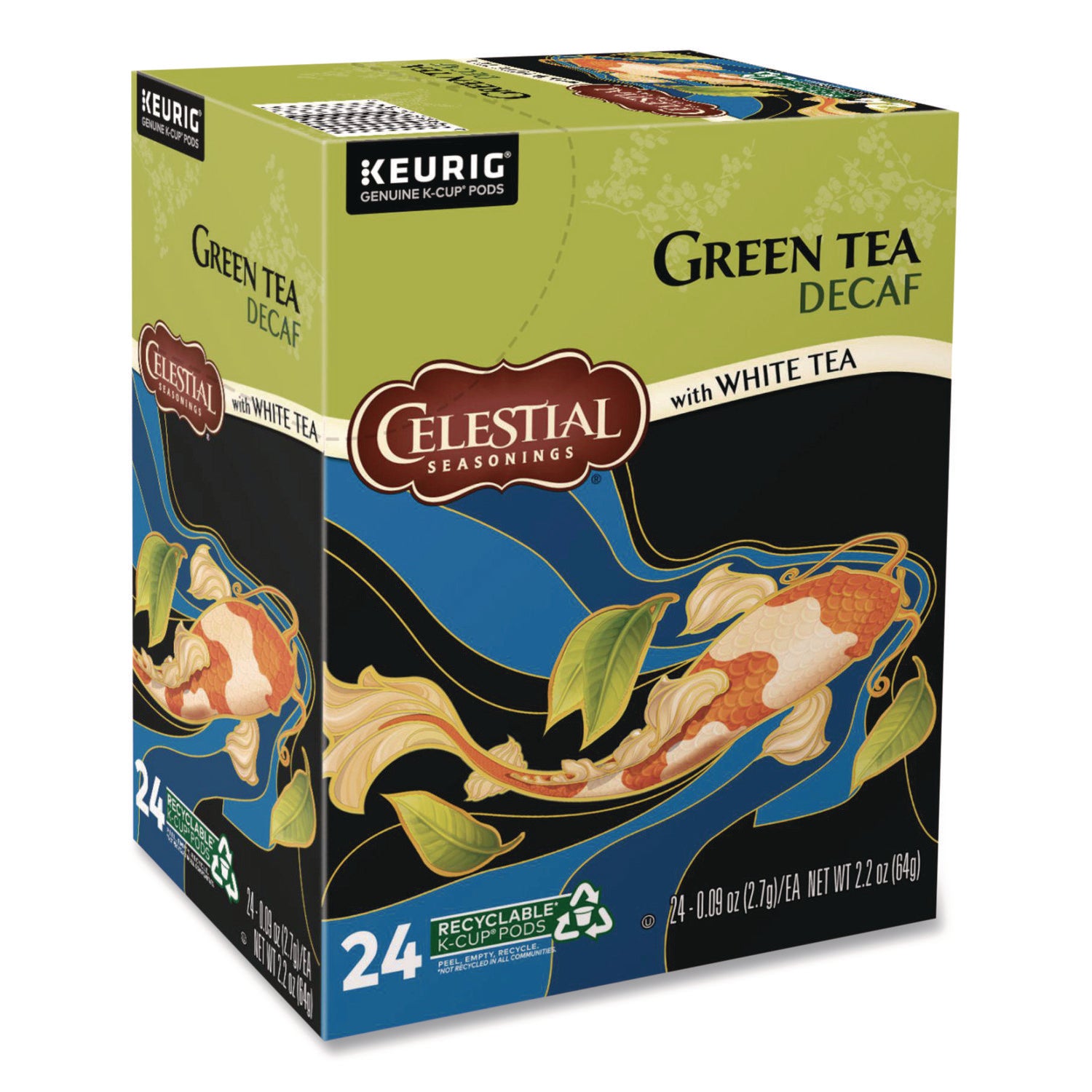 Compatible with Keurig Brewer - Green Tea - Decaffeinated - 24 / Box