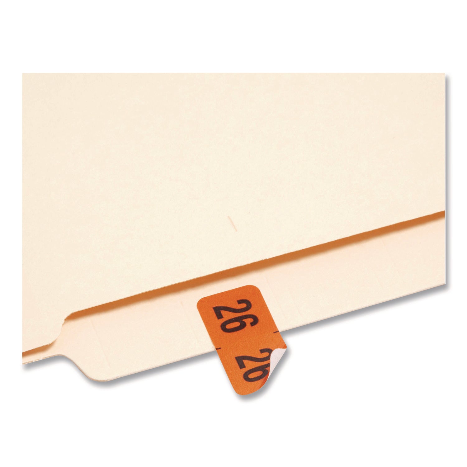 Smead ETYJ Color-Coded Year Labels, 3/4" x 1 1/2", Orange, Laminated, Self-Adhesive, 500 Labels per Roll, 1 Roll