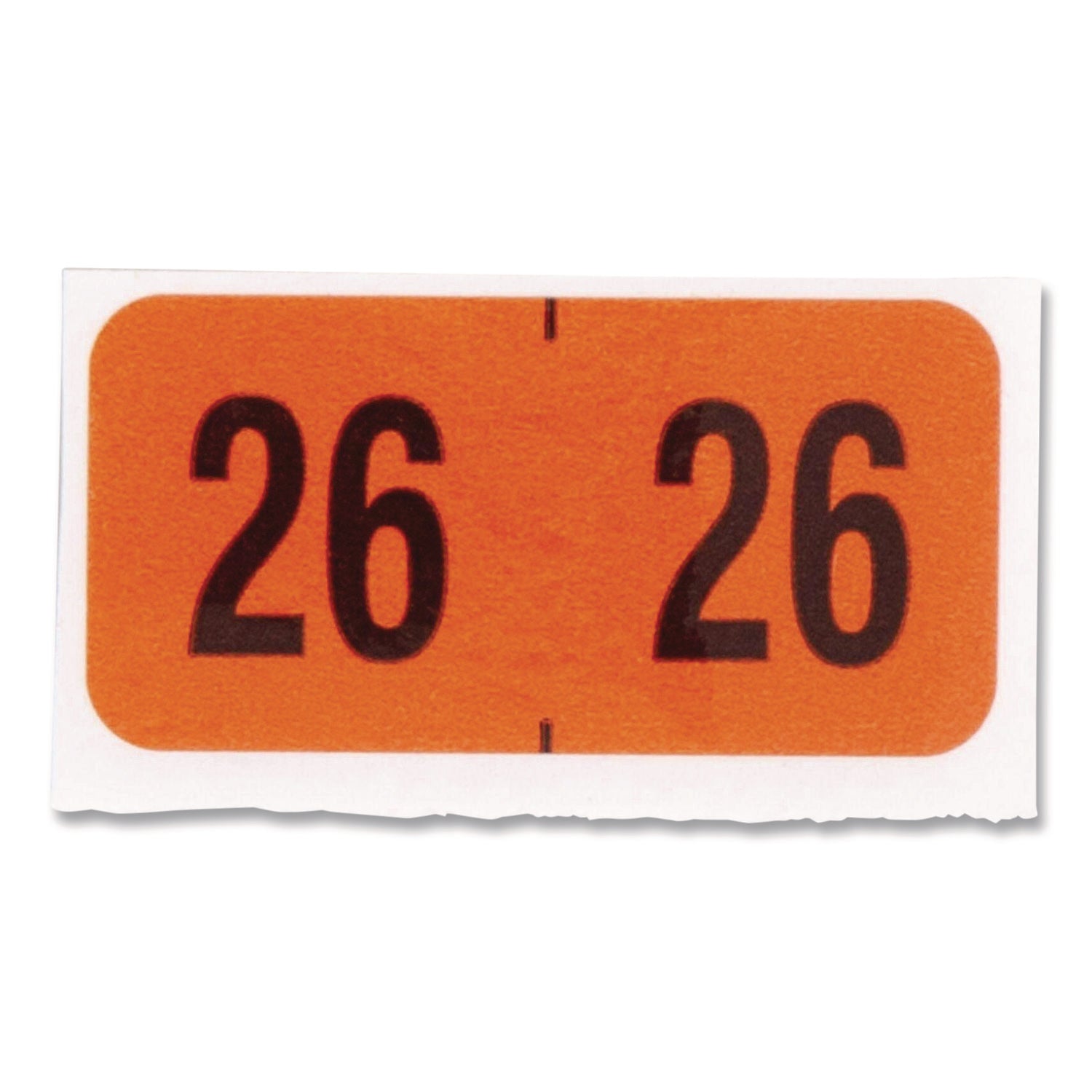Smead ETYJ Color-Coded Year Labels, 3/4" x 1 1/2", Orange, Laminated, Self-Adhesive, 500 Labels per Roll, 1 Roll