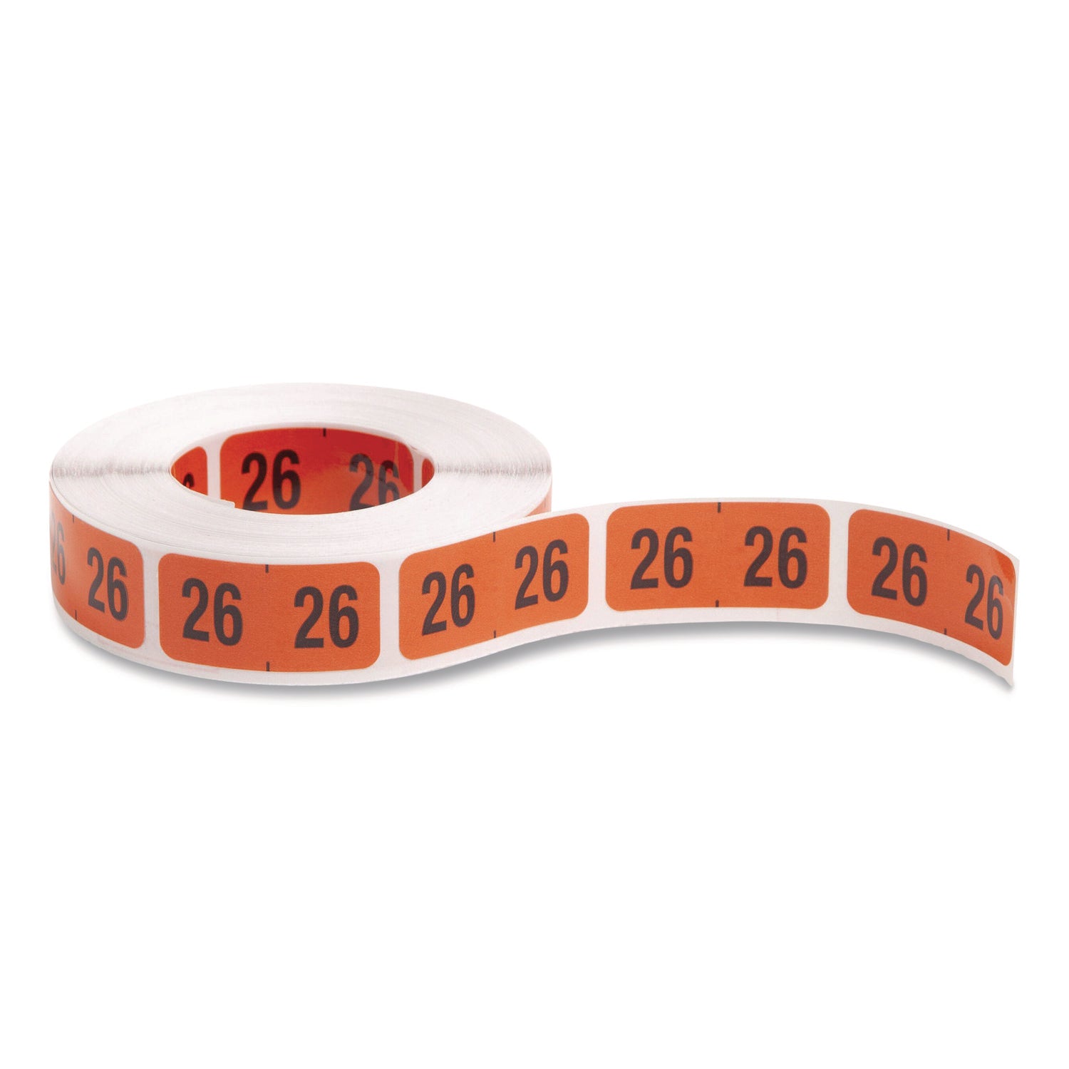 Smead ETYJ Color-Coded Year Labels, 3/4" x 1 1/2", Orange, Laminated, Self-Adhesive, 500 Labels per Roll, 1 Roll