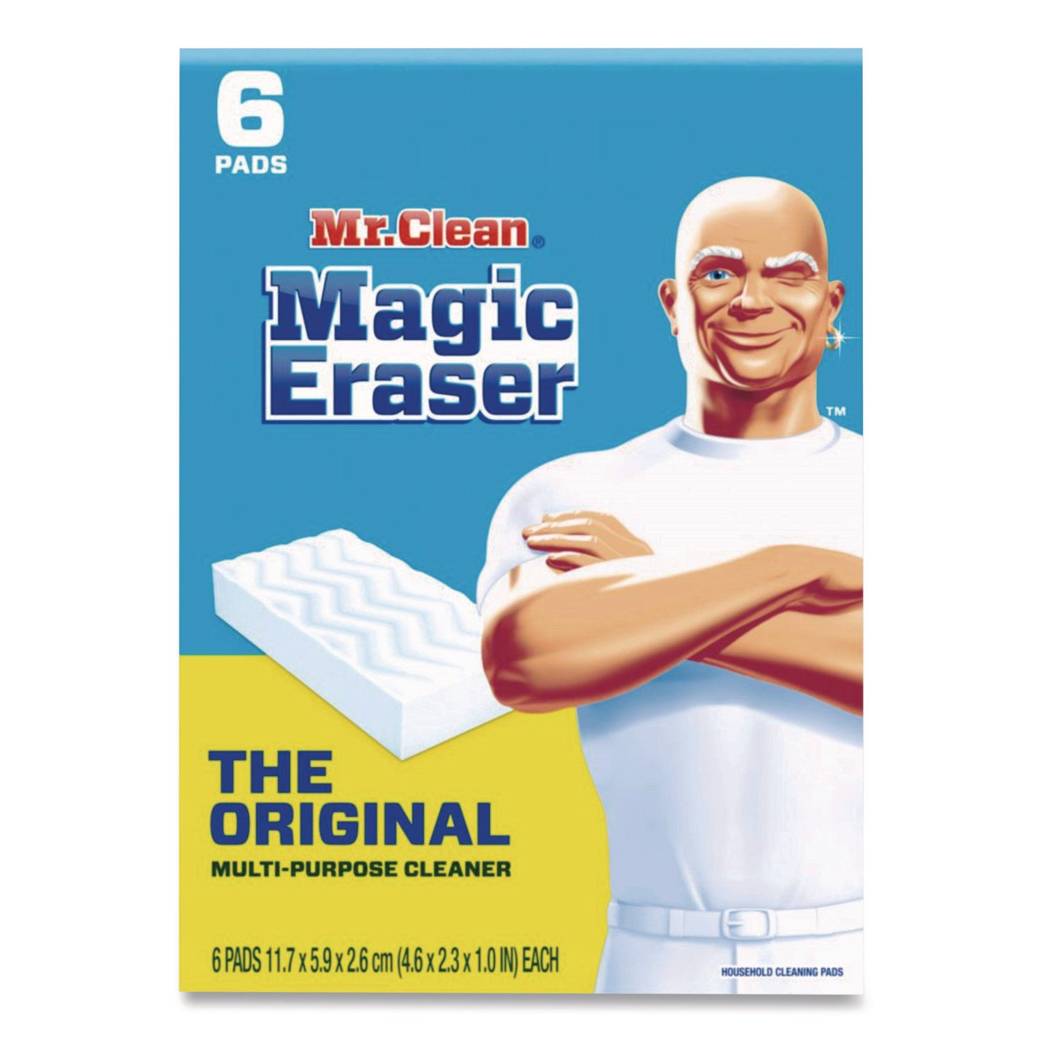 Mr. Clean Magic Eraser Pads - For Multipurpose - Pad - Sturdy - White - 6 / Pack