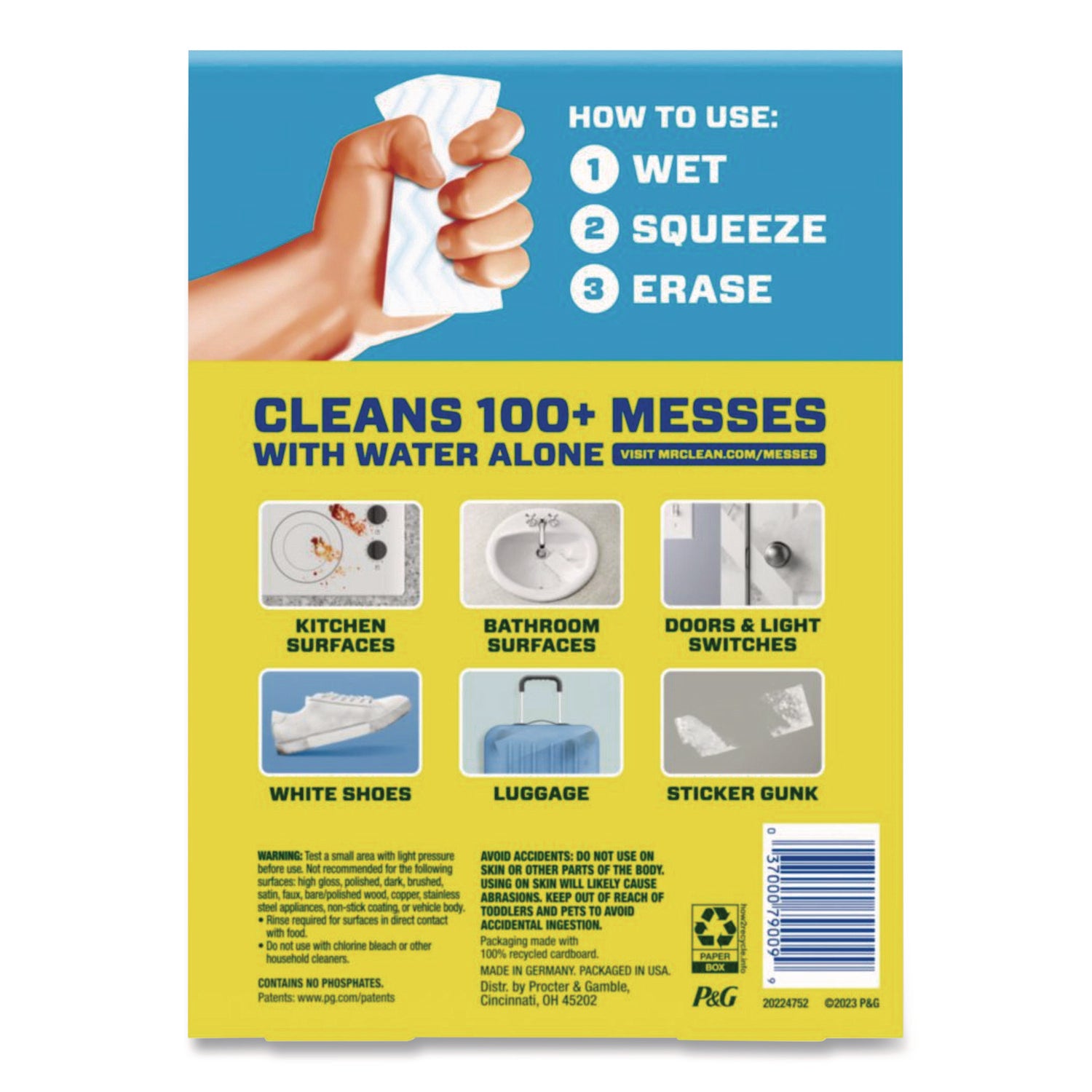 Mr. Clean Magic Eraser Pads - For Multipurpose - Pad - Sturdy - White - 6 / Pack