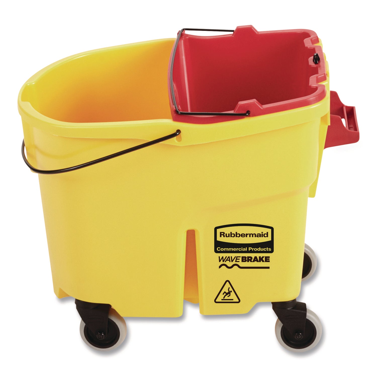 Rubbermaid Commercial WaveBrake 18 QT Dirty Water Bucket - 4.50 gal - 14" x 9.8" - Plastic - Red - 1 Each