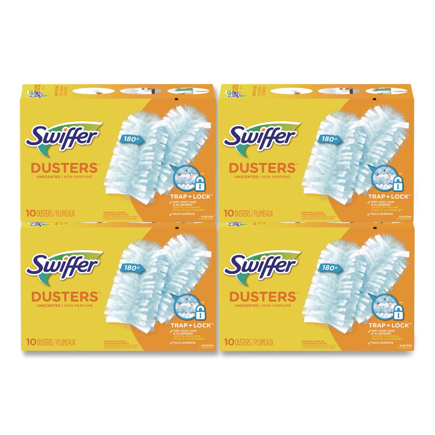 Swiffer Unscented Dusters Refills, Fiber, Blue, 10/Box, 4 Boxes per Carton