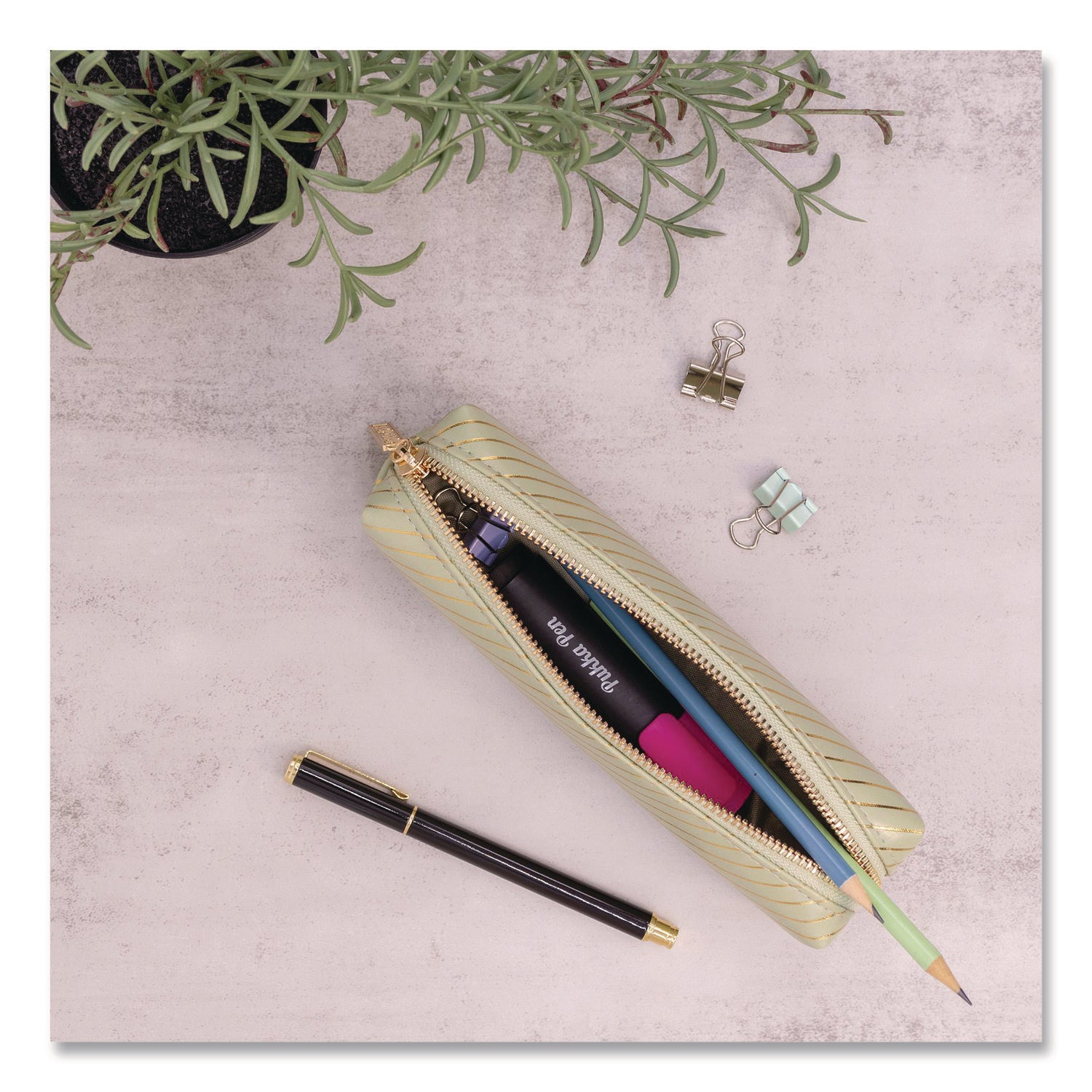 Pencil Case, Haze, Green