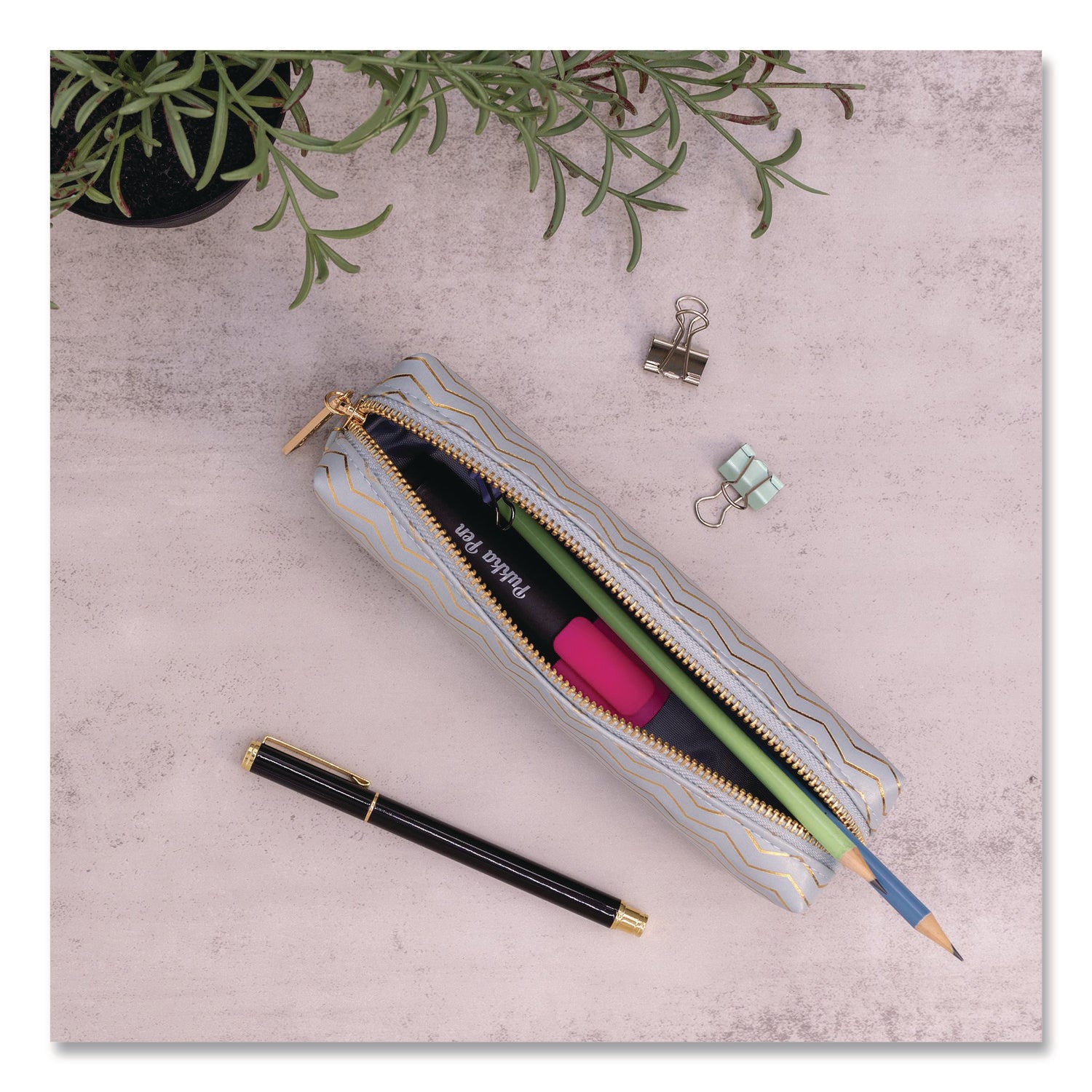 Pencil Case, Haze, Blue