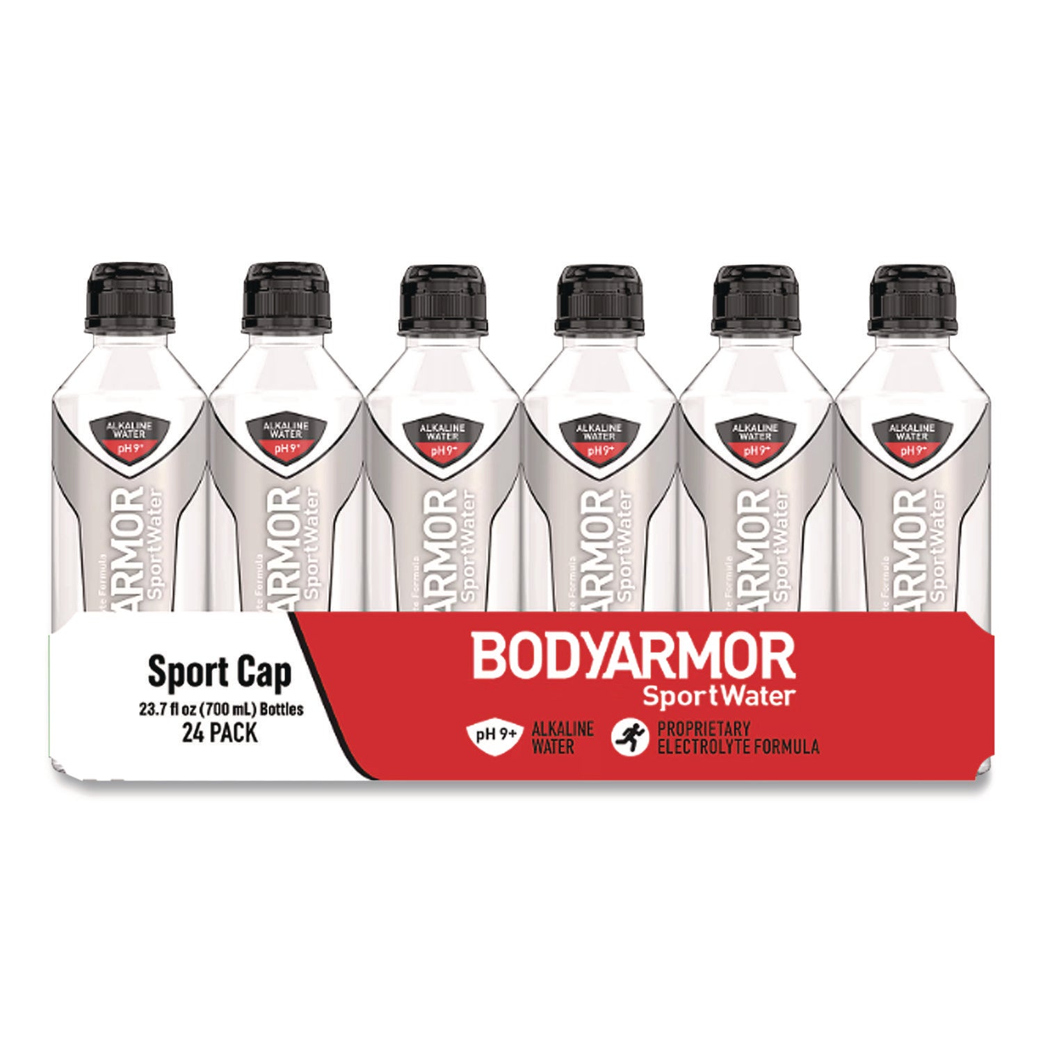 SportWater Alkaline Water, 23.67 oz Bottle, 24/Pack