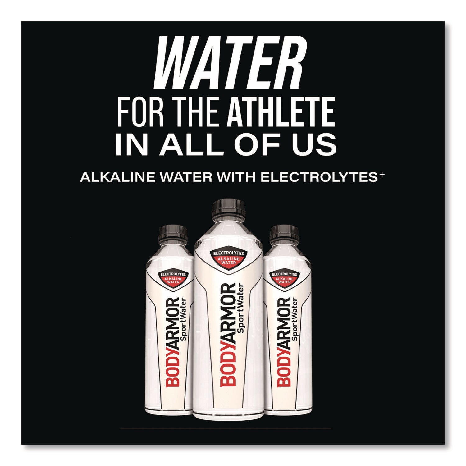 SportWater Alkaline Water, 23.67 oz Bottle, 24/Pack