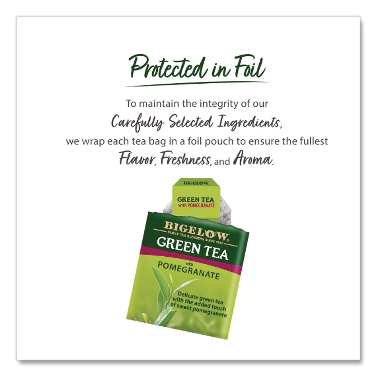 Green Tea With Pomegranate, 0.07 Oz Tea Bag, 28/box