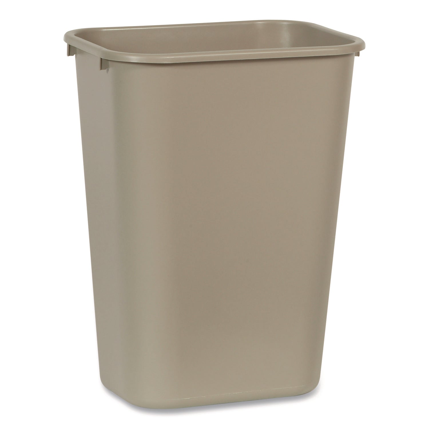 Rubbermaid Commercial 41 QT Large Deskside Wastebasket - 10.25 gal Capacity - Rectangular - Durable, Dent Resistant, Rust Resistant, Easy to Clean - 20" Height x 11.3" Width x 15.3" Depth - Plastic - Beige - 1 Each