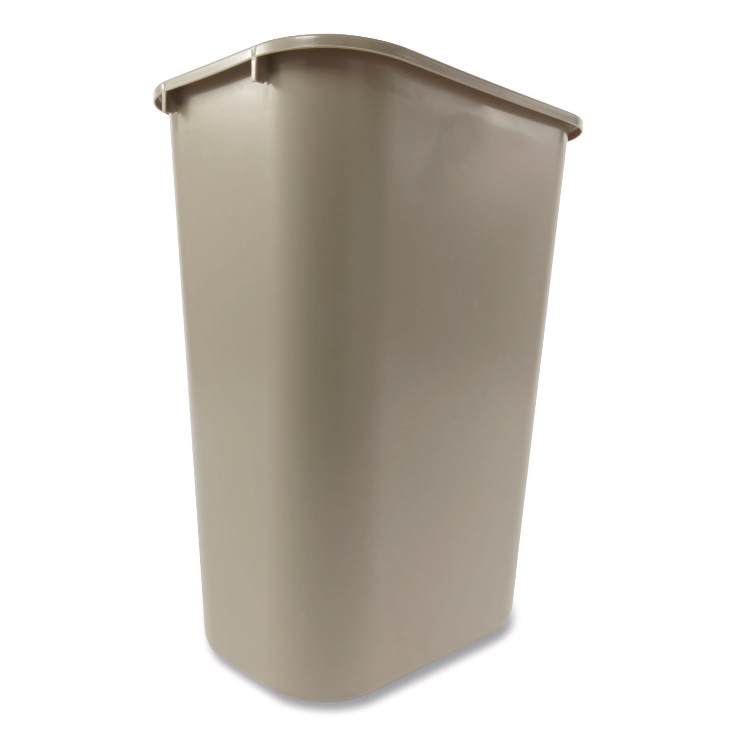 Rubbermaid Commercial 41 QT Large Deskside Wastebasket - 10.25 gal Capacity - Rectangular - Durable, Dent Resistant, Rust Resistant, Easy to Clean - 20" Height x 11.3" Width x 15.3" Depth - Plastic - Beige - 1 Each