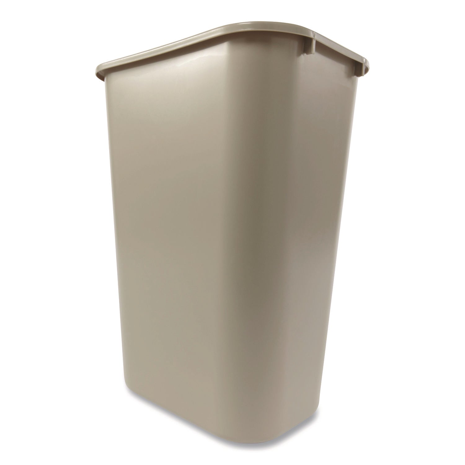 Rubbermaid Commercial 41 QT Large Deskside Wastebasket - 10.25 gal Capacity - Rectangular - Durable, Dent Resistant, Rust Resistant, Easy to Clean - 20" Height x 11.3" Width x 15.3" Depth - Plastic - Beige - 1 Each