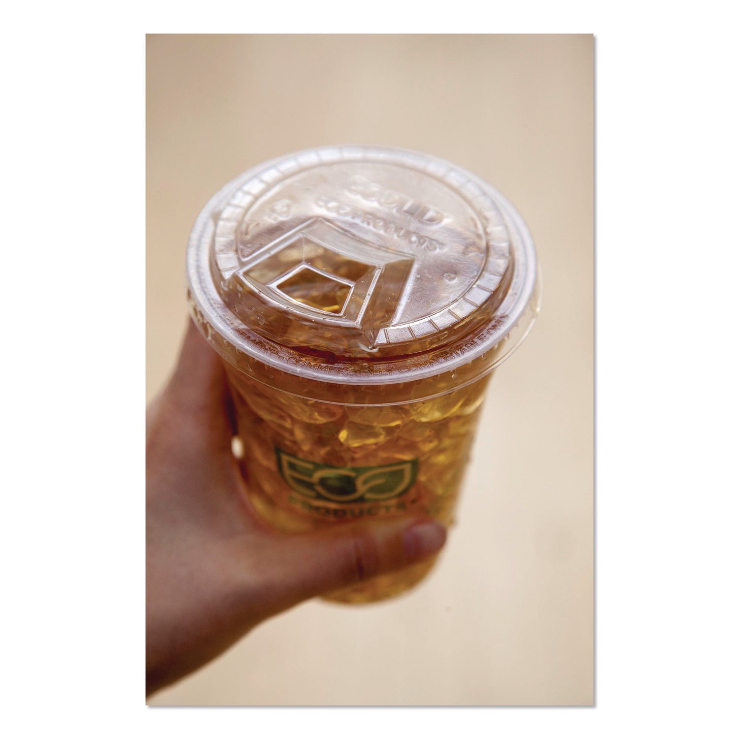GreenStripe Cold Cup Sip Lids, Fits 9 oz/12 oz to 24 oz Cold Cups, Plastic, Clear, 1,000/Carton