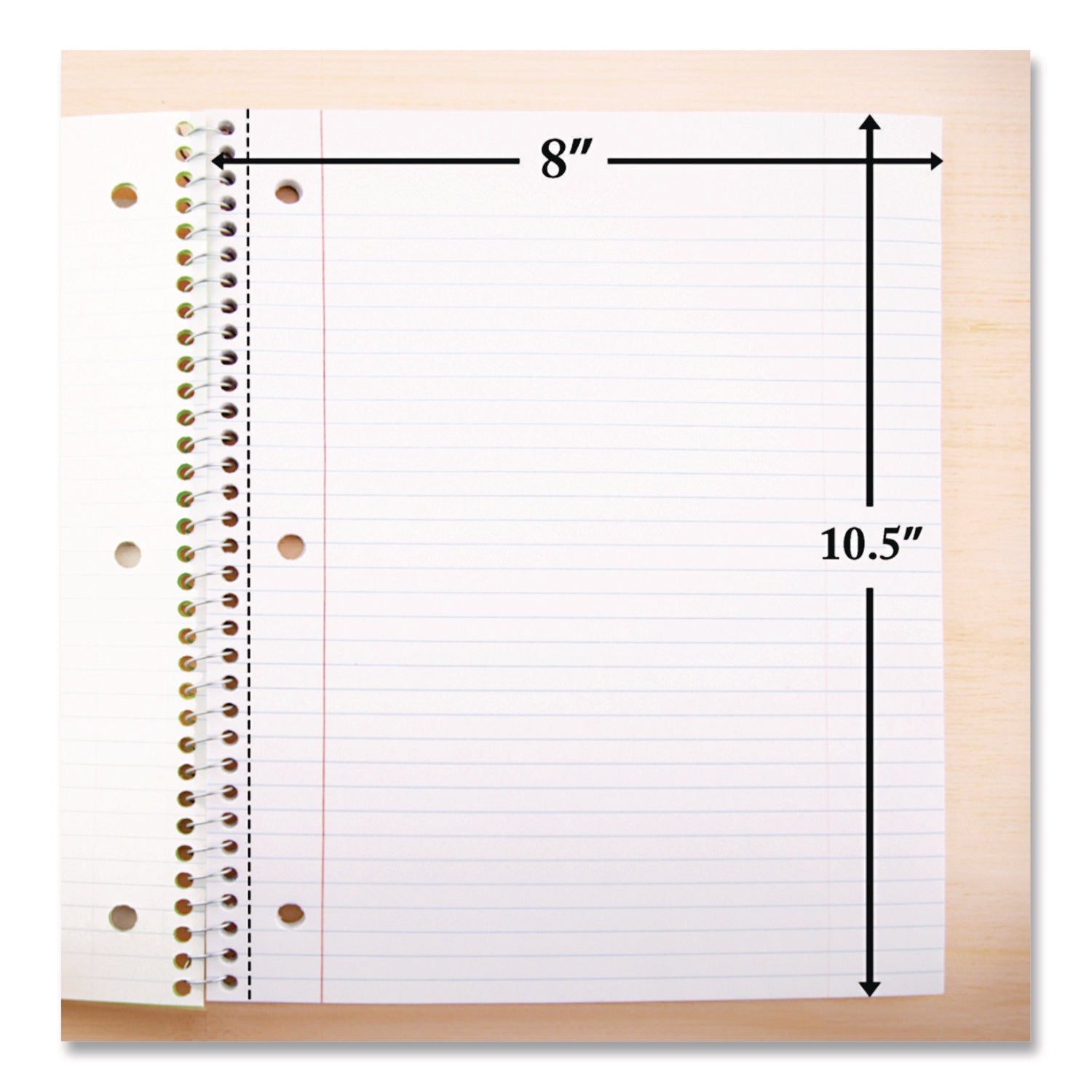Spiral Notebooks, 3-Subject, Medium/College Rule, Randomly Assorted Cover Color, (120) 10.5 x 8 Sheets