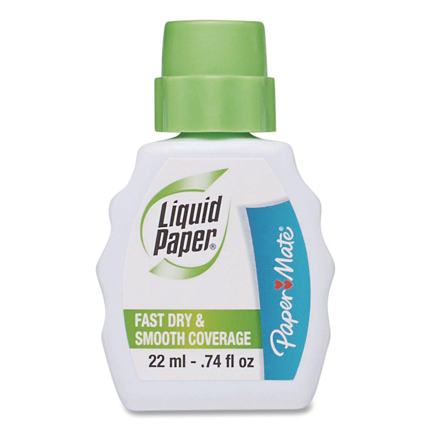 Paper Mate Liquid Paper Fast Dry Correction Fluid, Bright White, 22 mL Bottles, 1 Dozen
