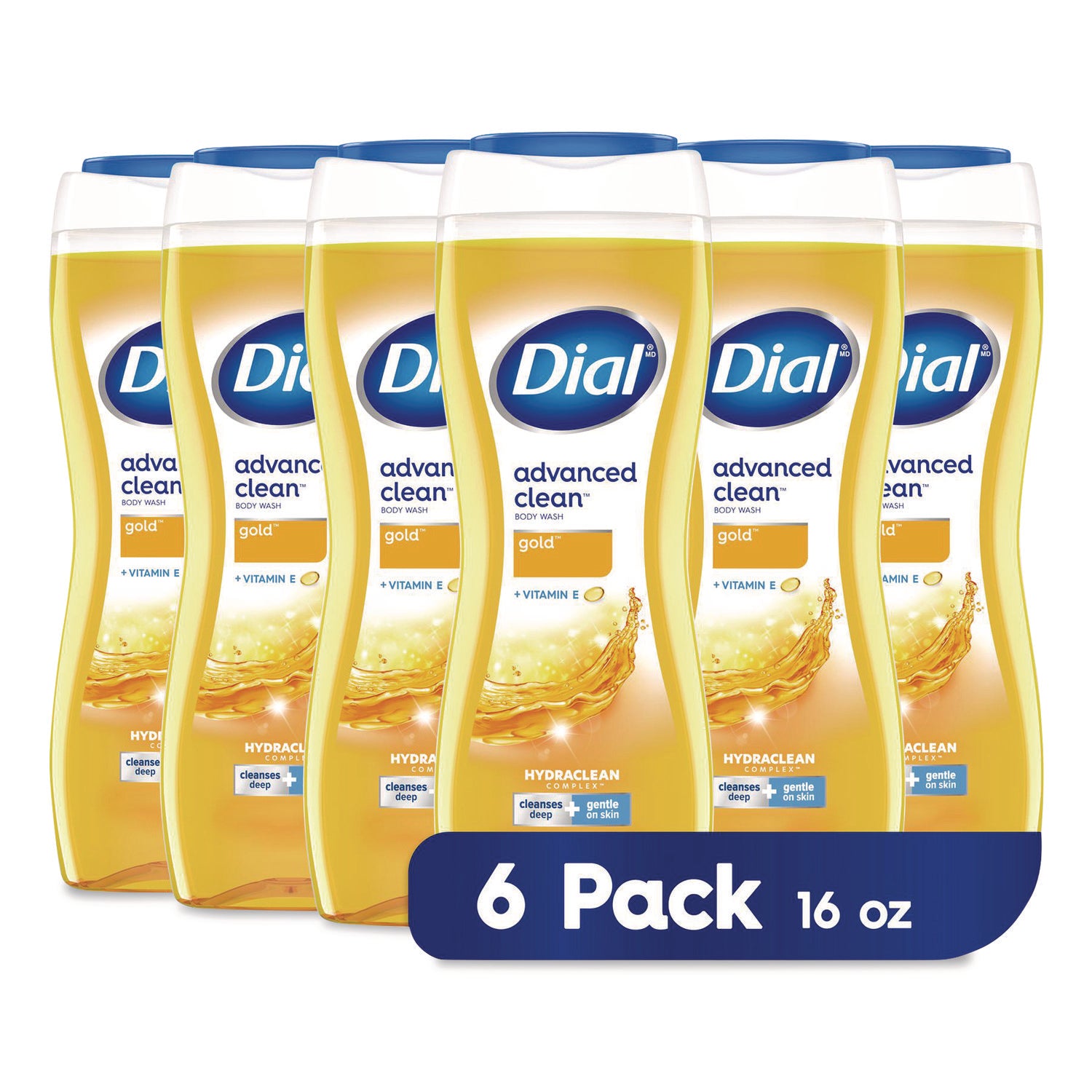Body Wash Advanced Clean Gold, Original Gold, 16 oz, 6/Carton