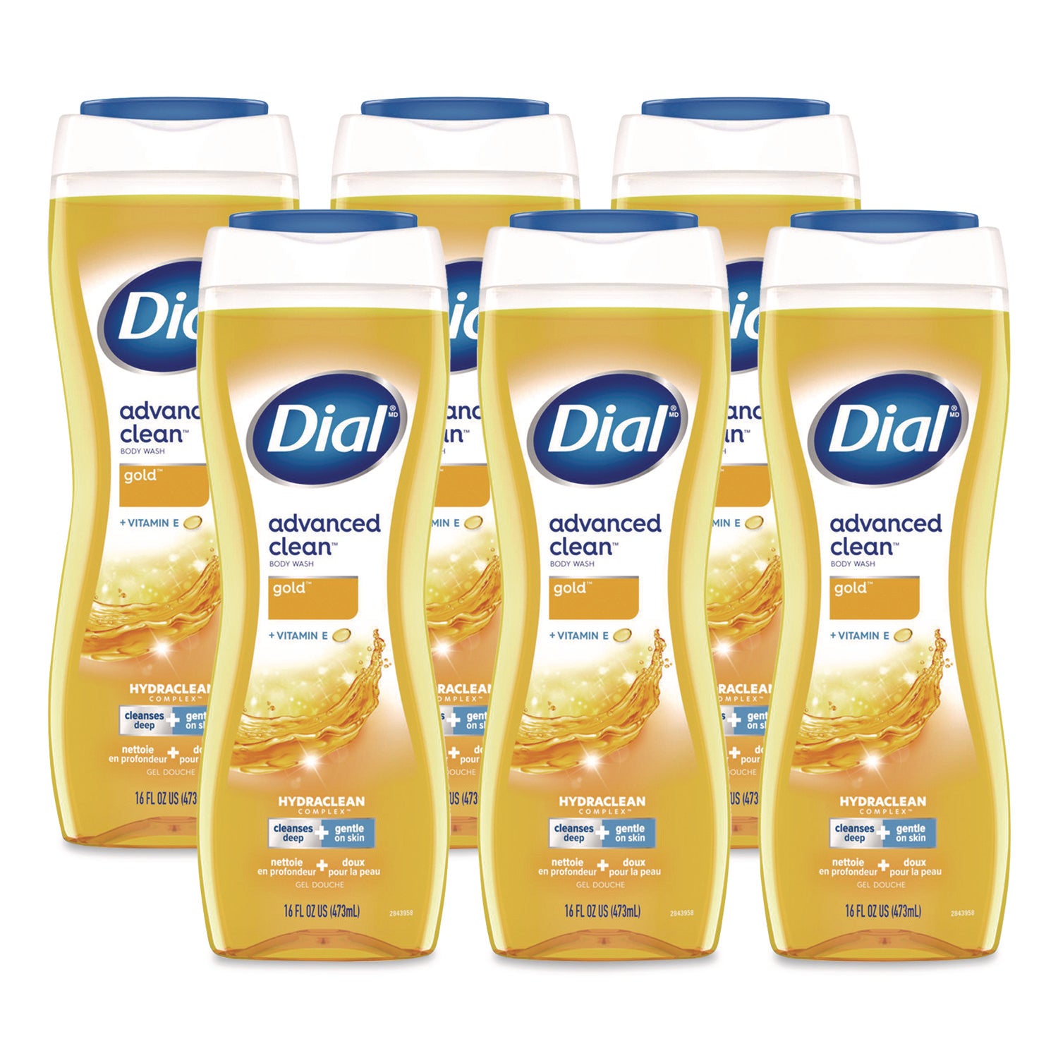Body Wash Advanced Clean Gold, Original Gold, 16 oz, 6/Carton