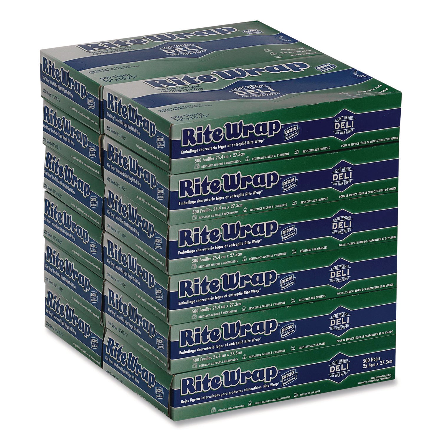 Dispens-A-Wax Waxed Deli Patty Paper, 10.75 x 7.5, 500/Box, 12 Boxes/Carton