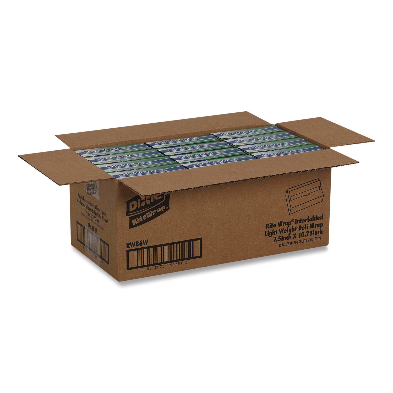 Dispens-A-Wax Waxed Deli Patty Paper, 10.75 x 7.5, 500/Box, 12 Boxes/Carton