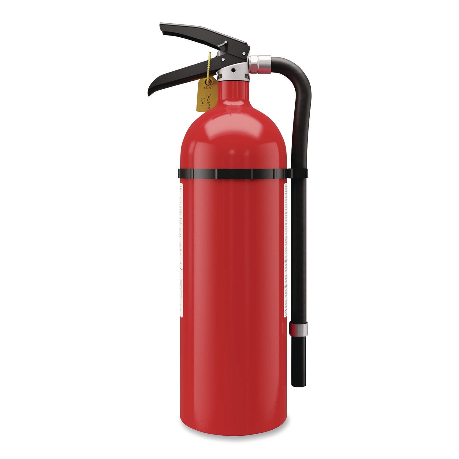 5.50 lb Capacity - A: Common Combustibles, B: Flammable Liquids, C: Live Electrical Equipment - Rechargeable, Impact Resistant, Safety Pin