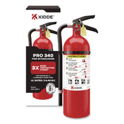 5.50 lb Capacity - A: Common Combustibles, B: Flammable Liquids, C: Live Electrical Equipment - Rechargeable, Impact Resistant, Safety Pin