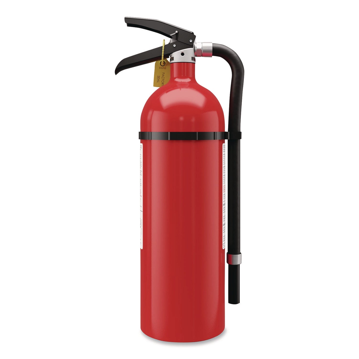 5.50 lb Capacity - A: Common Combustibles, B: Flammable Liquids, C: Live Electrical Equipment - Rechargeable, Impact Resistant, Safety Pin