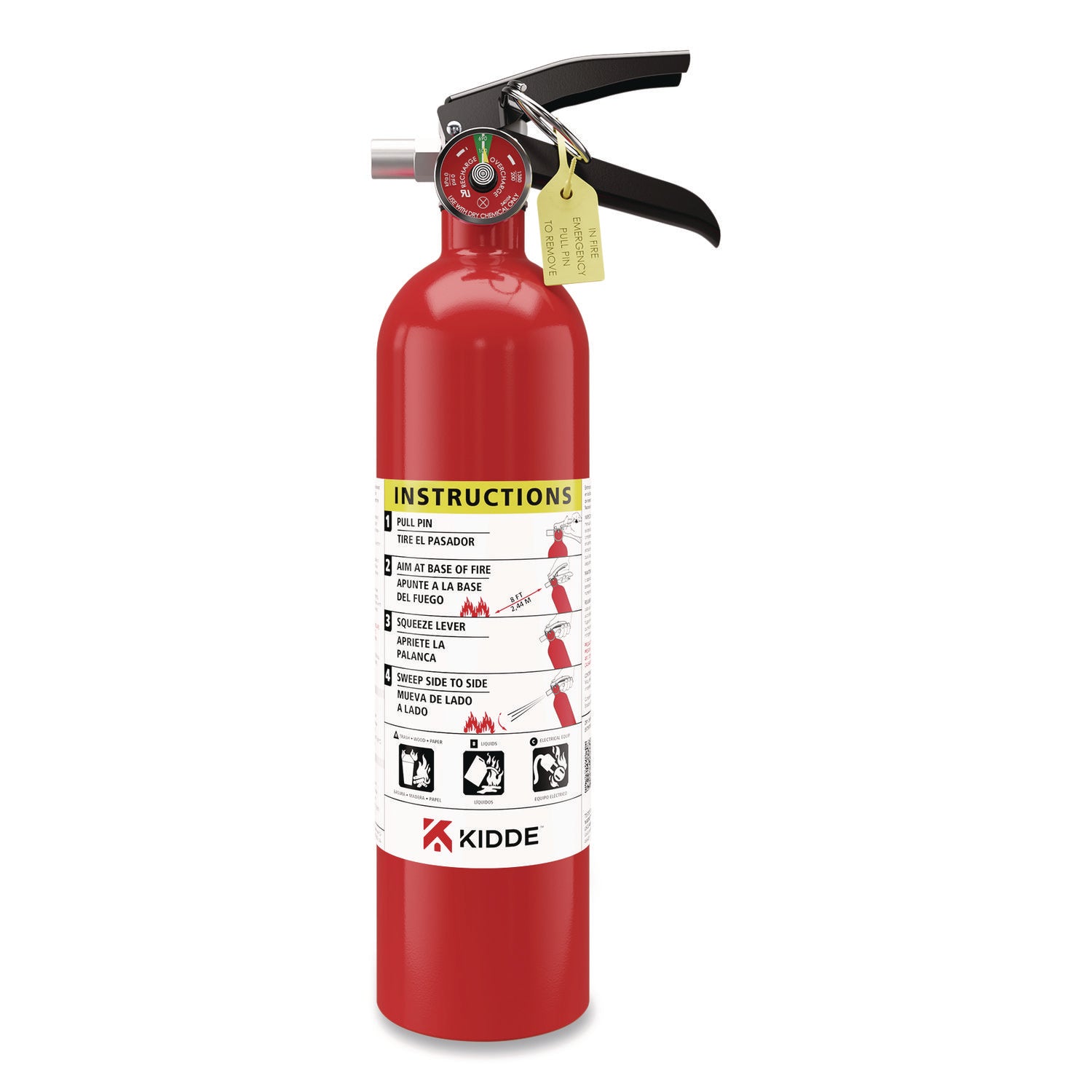 2.50 lb Capacity - Rechargeable, Safety Pin - Red