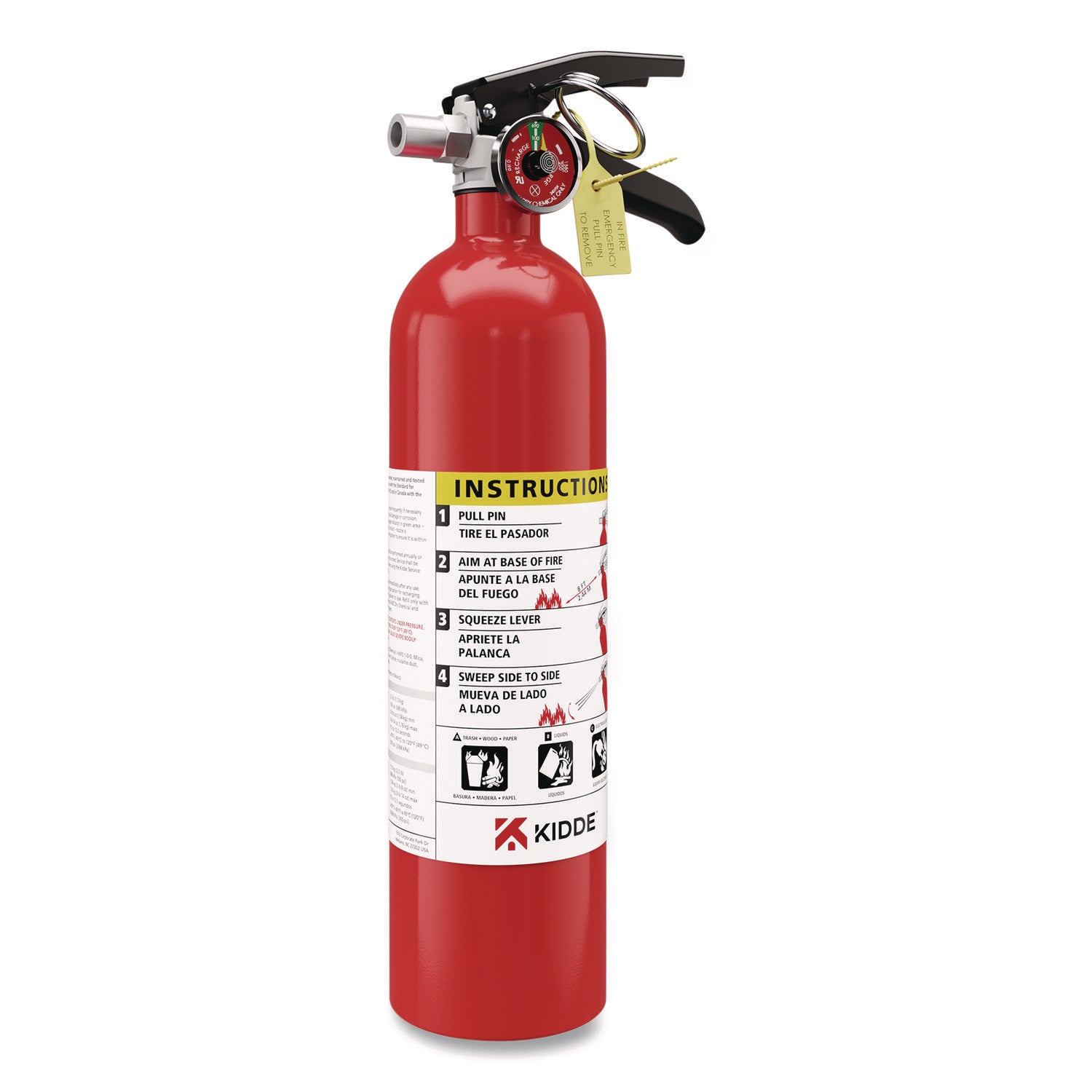 2.50 lb Capacity - Rechargeable, Safety Pin - Red