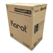 Polypropylene Plastic Hinged Container, 6 x 6 x 3, Black/Clear, Plastic, 50/Pack, 6 Packs/Carton