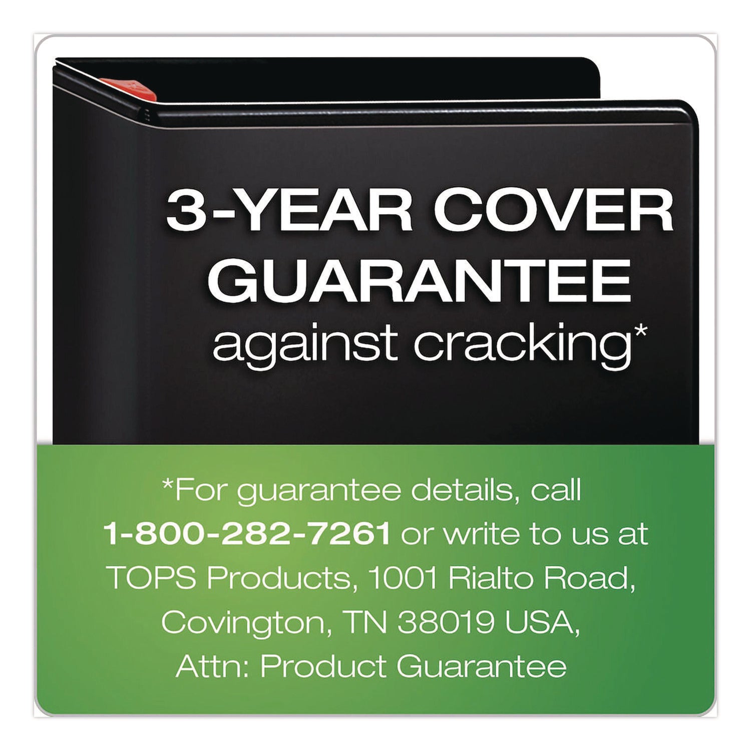 Cardinal Xtralife ClearVue Locking Slant-D Binder, 1.5" Capacity, 375 Sheet, Letter Size, 3 D-Rings, 2 Inside Pockets, Black, Polyolefin, Non-stick, PVC-free, Clear Overlay, Cold & Crack Resistant, 1 Each