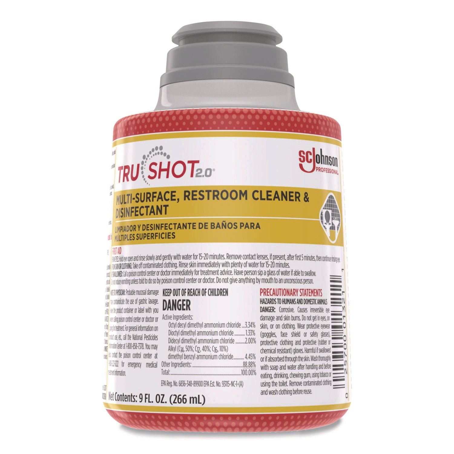 For Multipurpose, Multi Surface - Concentrate - 9 fl oz (0.3 quart) - Easy to Use, Spill Resistant - Clear Cartridge - 1 Each