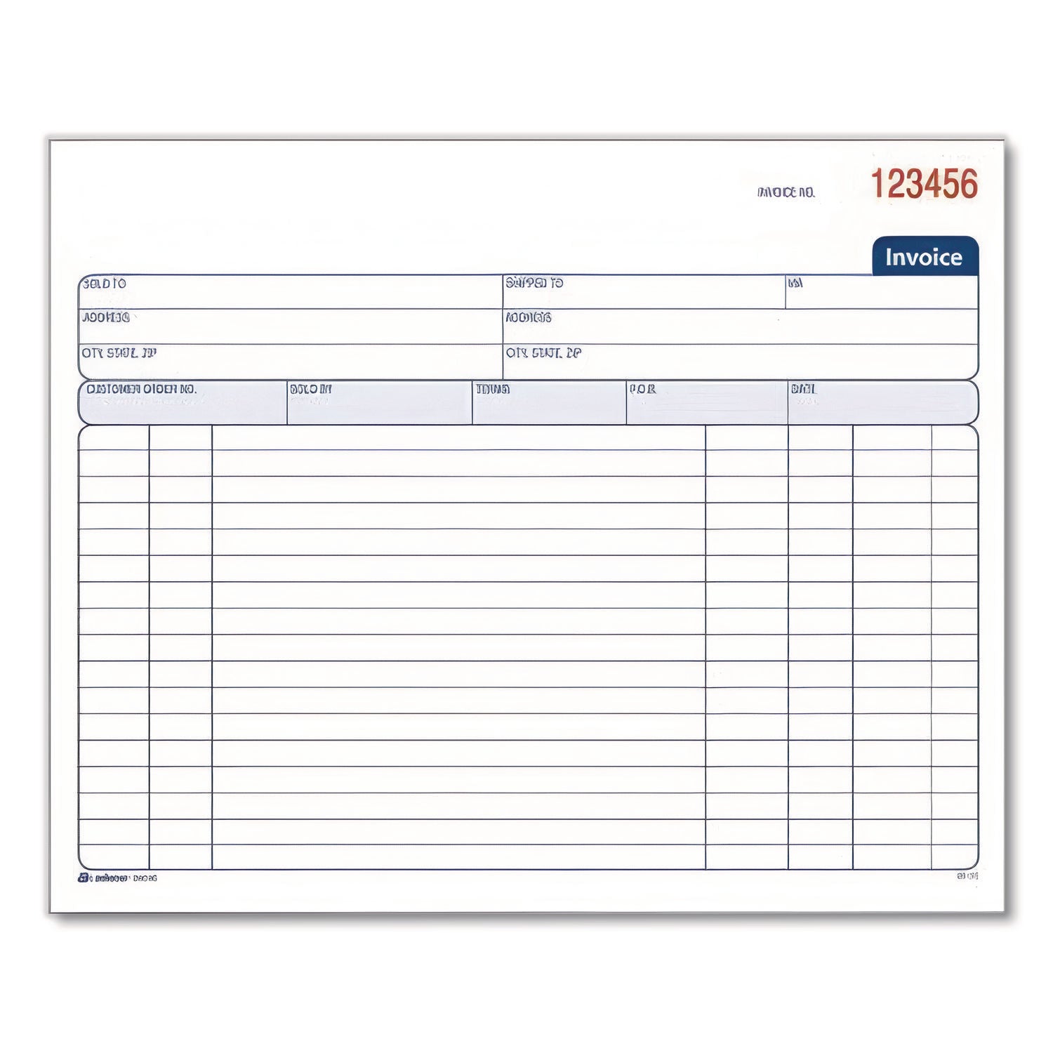 Multipart General-Purpose Invoice Pad, Two-Part Carbonless, 8.38 x 6.69, 50 Forms Total