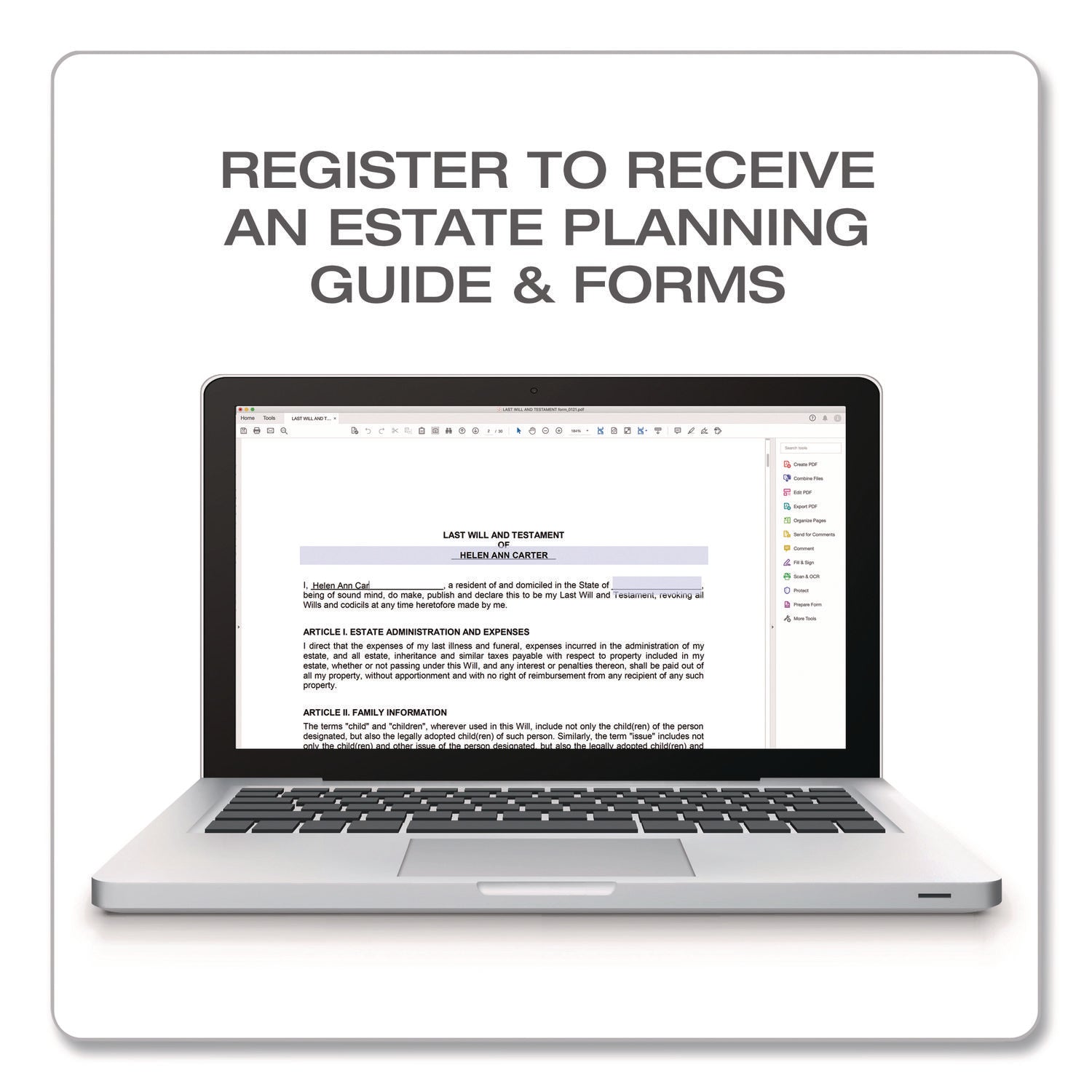 Last Will and Testament Digital Forms Kit with Manual and Estate Guide, Inkjet/Laser, 8.5 x 11, Unlimited Number of Forms