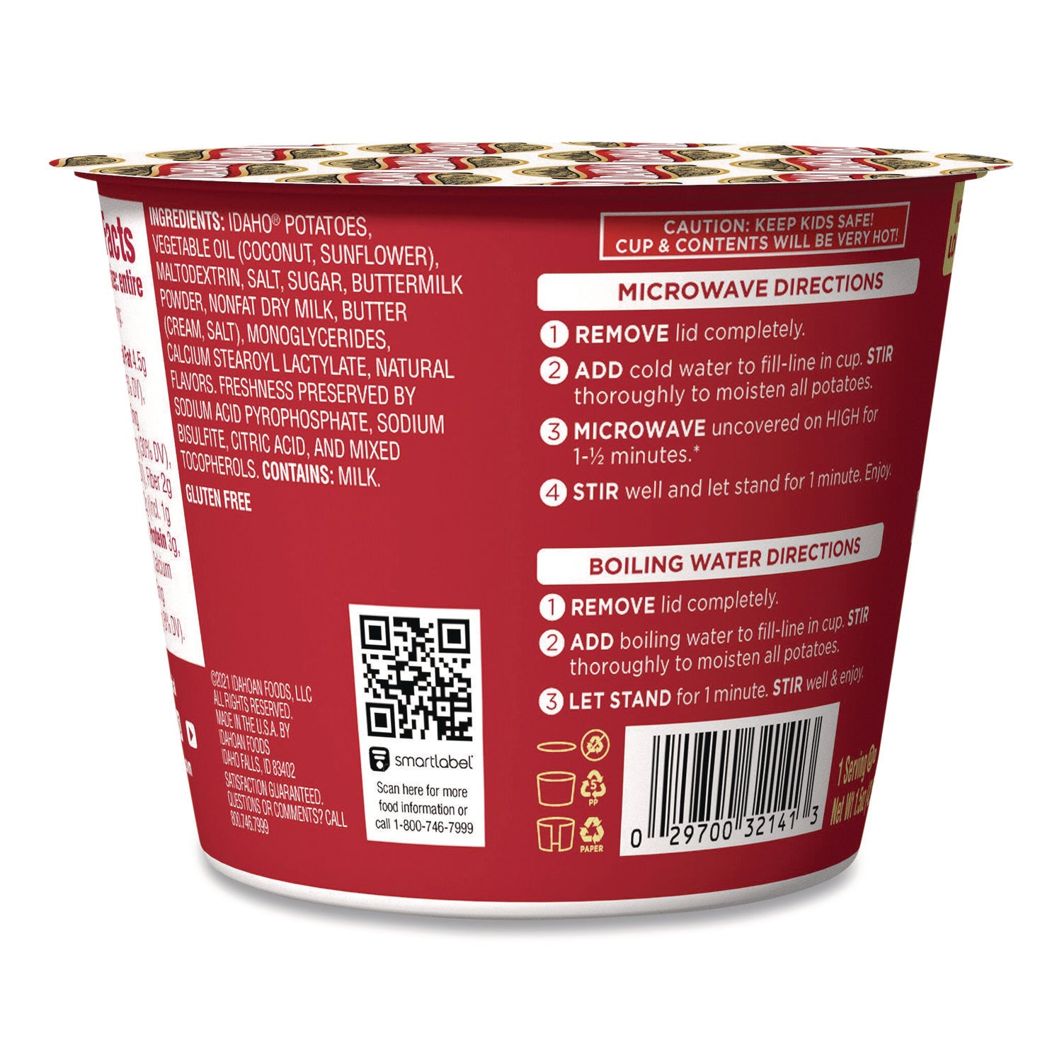 Buttery Homestyle Mashed Potatoes, 1.5 oz Cup, 10/Carton