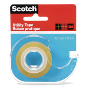 Utility Tape in Handheld Dispenser, 1" Core, 0.5" x 22.22 yds, Clear