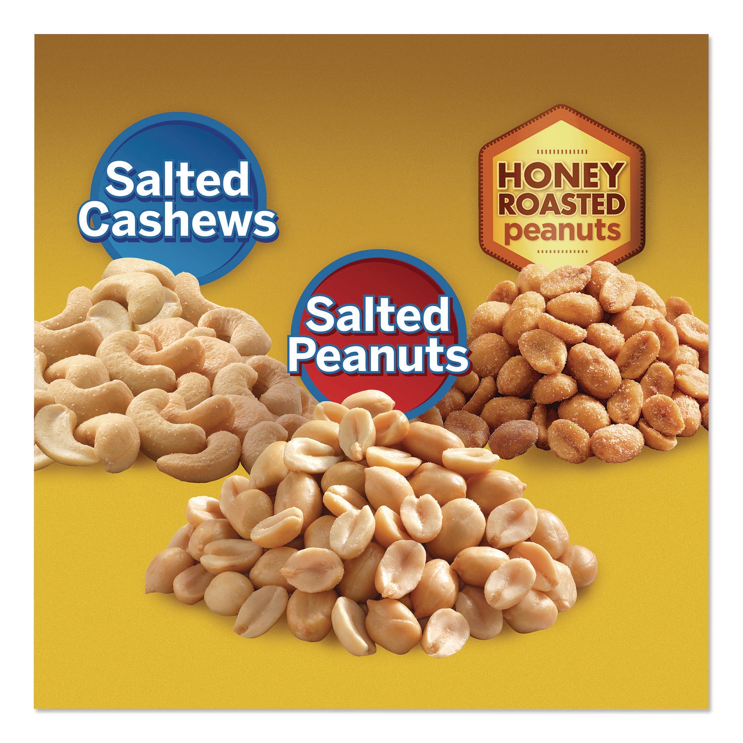 Salted Nuts Variety Pack, Assorted Flavors, 1.5 oz/1.75 oz Packs, 24/Carton