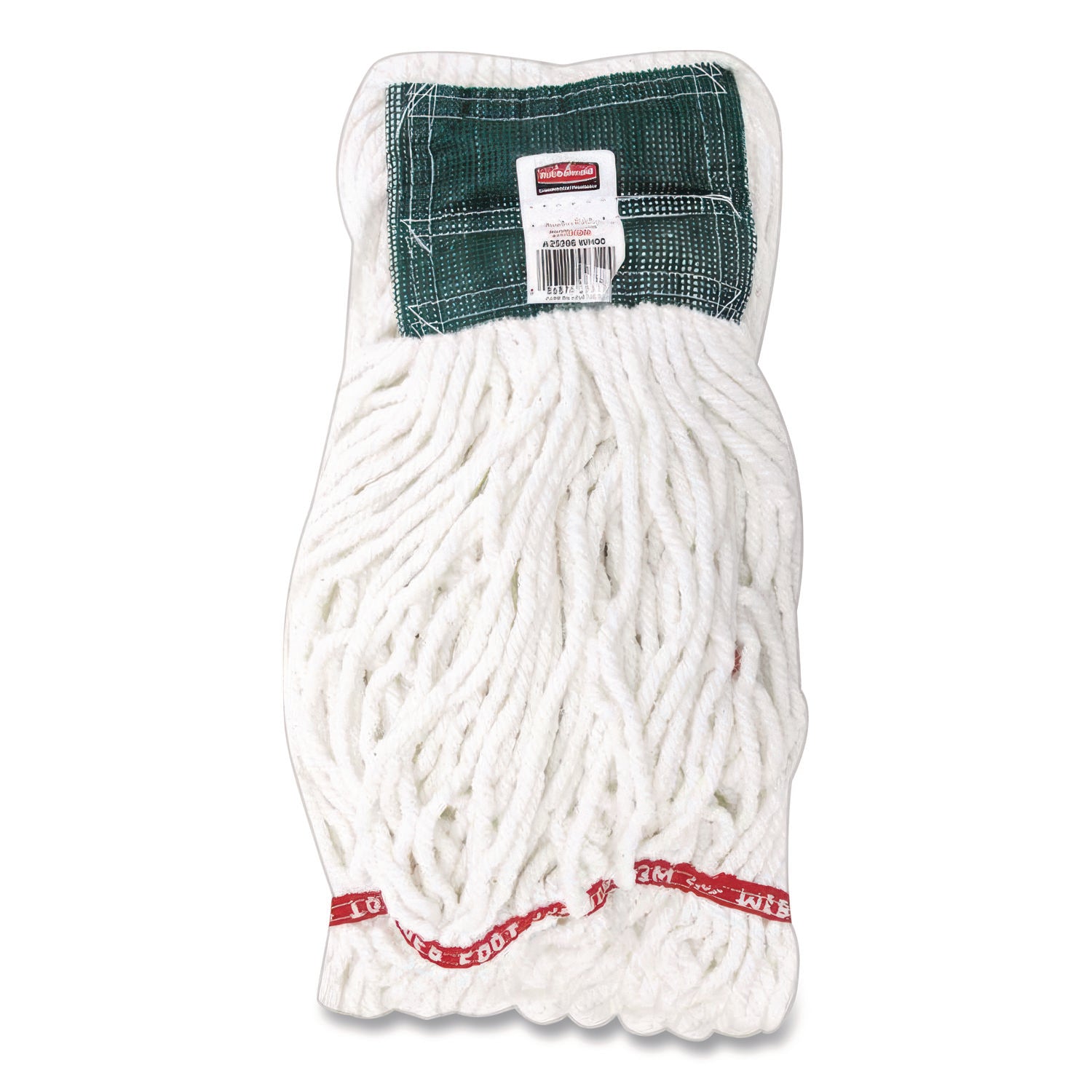 Rubbermaid Commercial 5" Headband Shrinkless Wet Mop - Medium - Shrinkless, Chemical Resistant, Durable - Cotton, Yarn, Synthetic, PVC - White - 1 Each