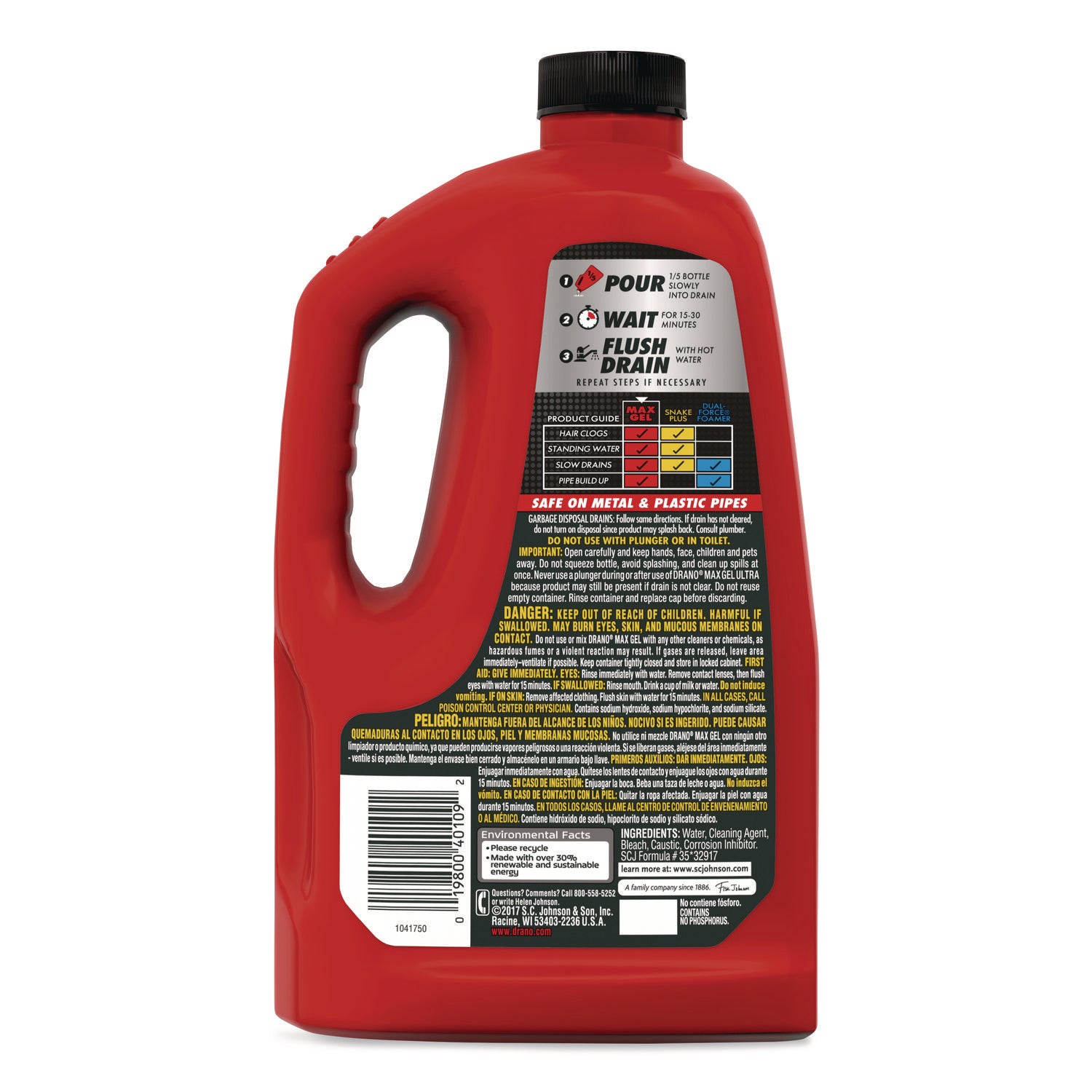 Max Gel Clog Remover, 80 oz Bottle