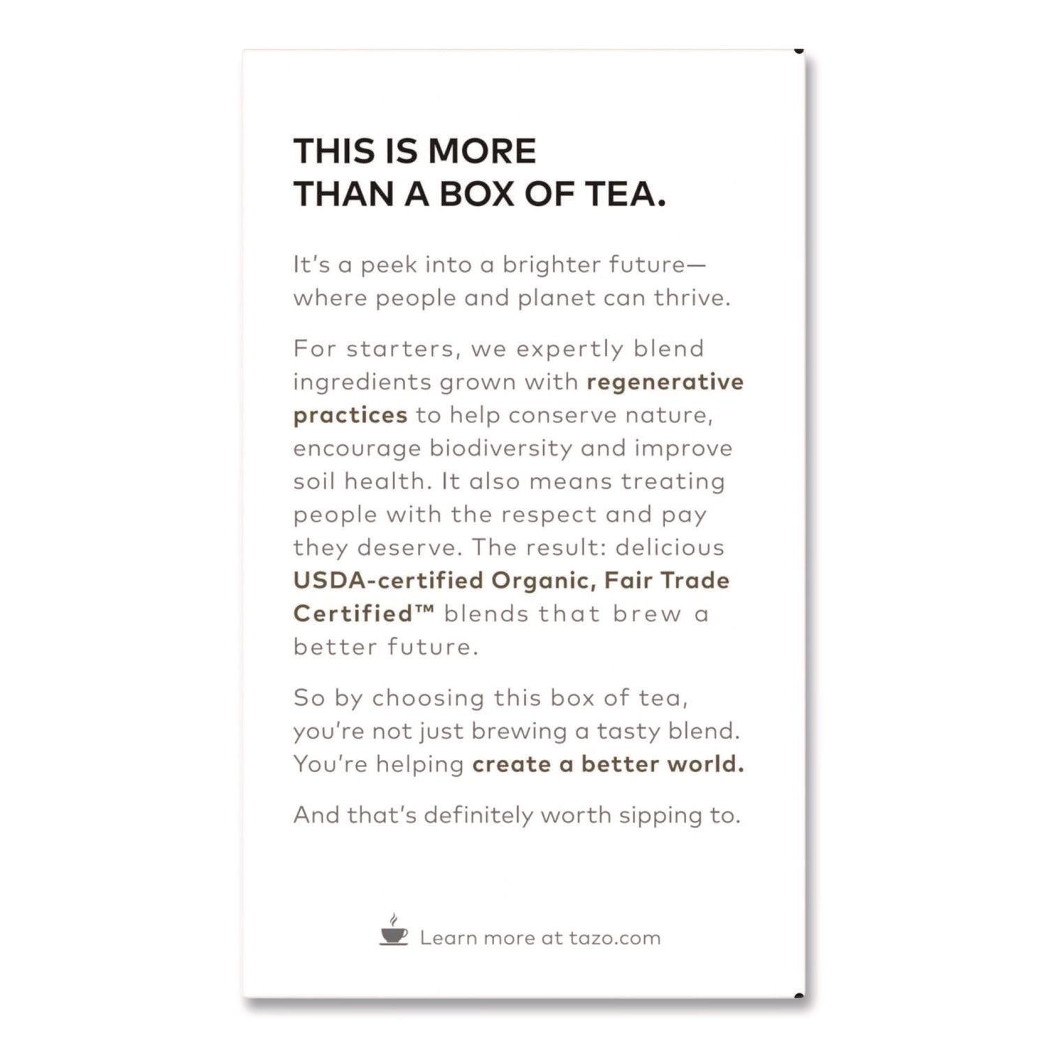Tea Bags, Organic Earl Grey, 16/Box